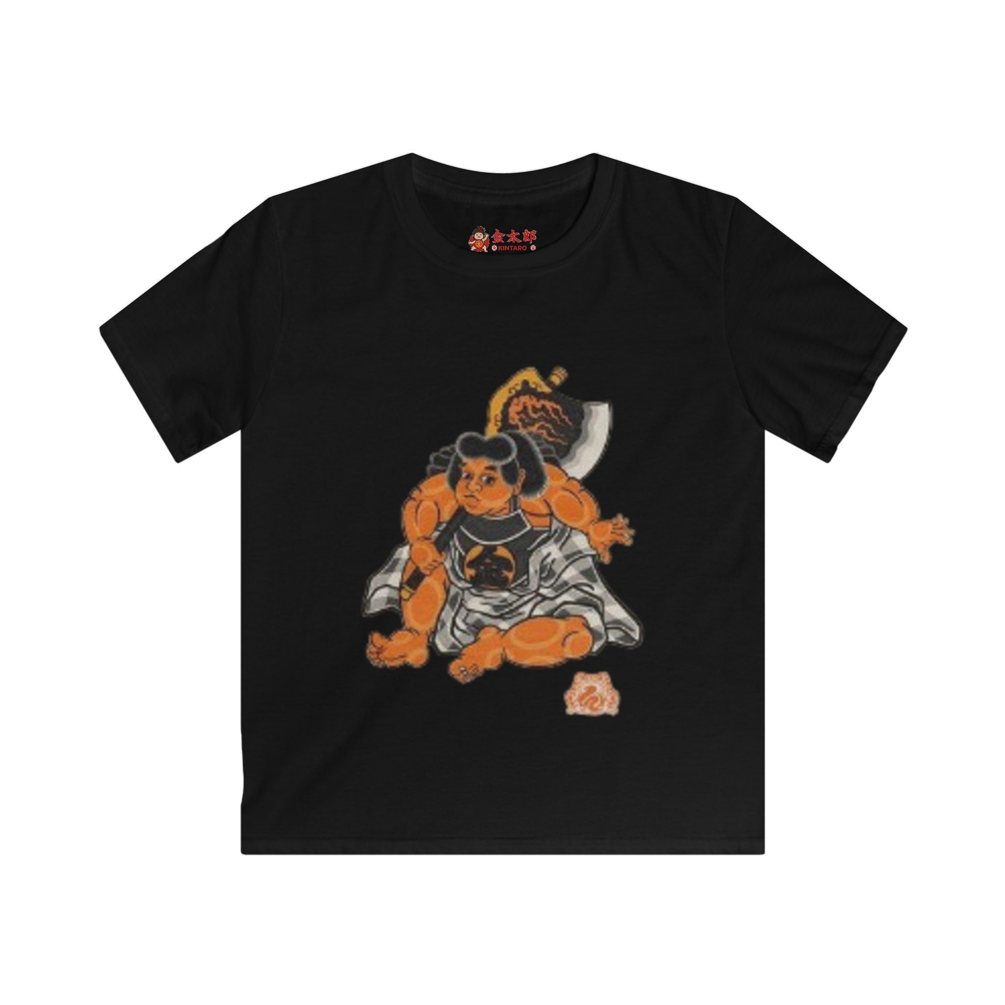 Kids Softstyle Tee with Kintaro and Axe Print