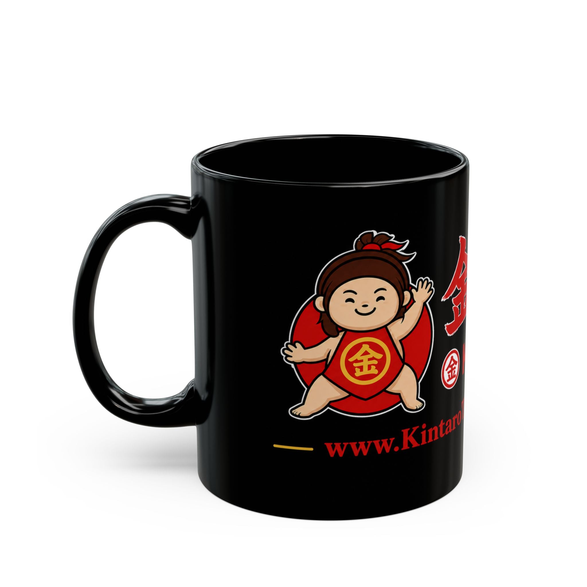 Kintaro Logo with Website Black Mug (11oz, 15oz)
