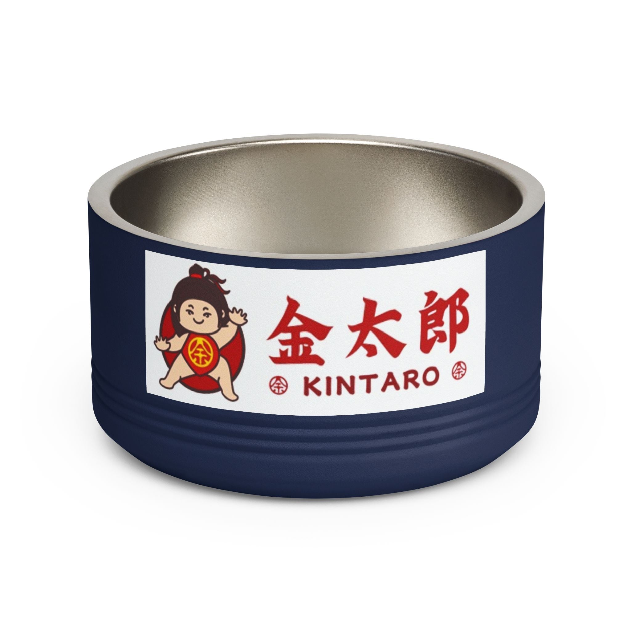 Kintaro Ceramic Pet Bowl — 18oz Stainless Steel Insert with Japanese Kintarō Design