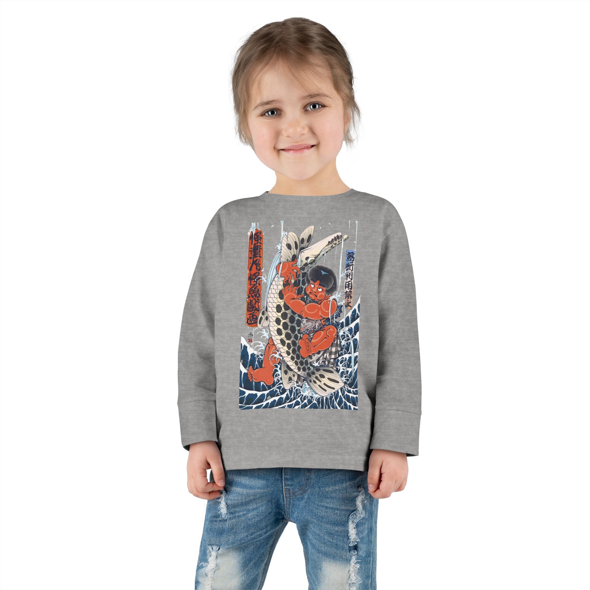 Kintaro Fighting Fish Toddler Long Sleeve Tee