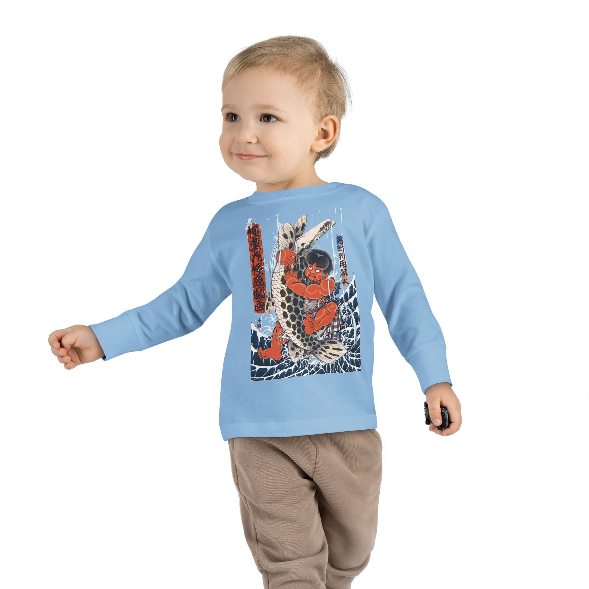 Kintaro Fighting Fish Toddler Long Sleeve Tee