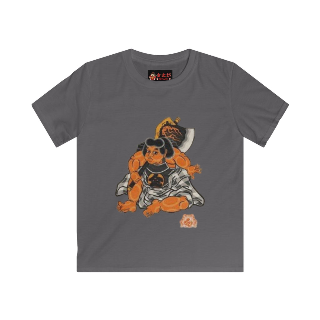 Kids Softstyle Tee with Kintaro and Axe Print
