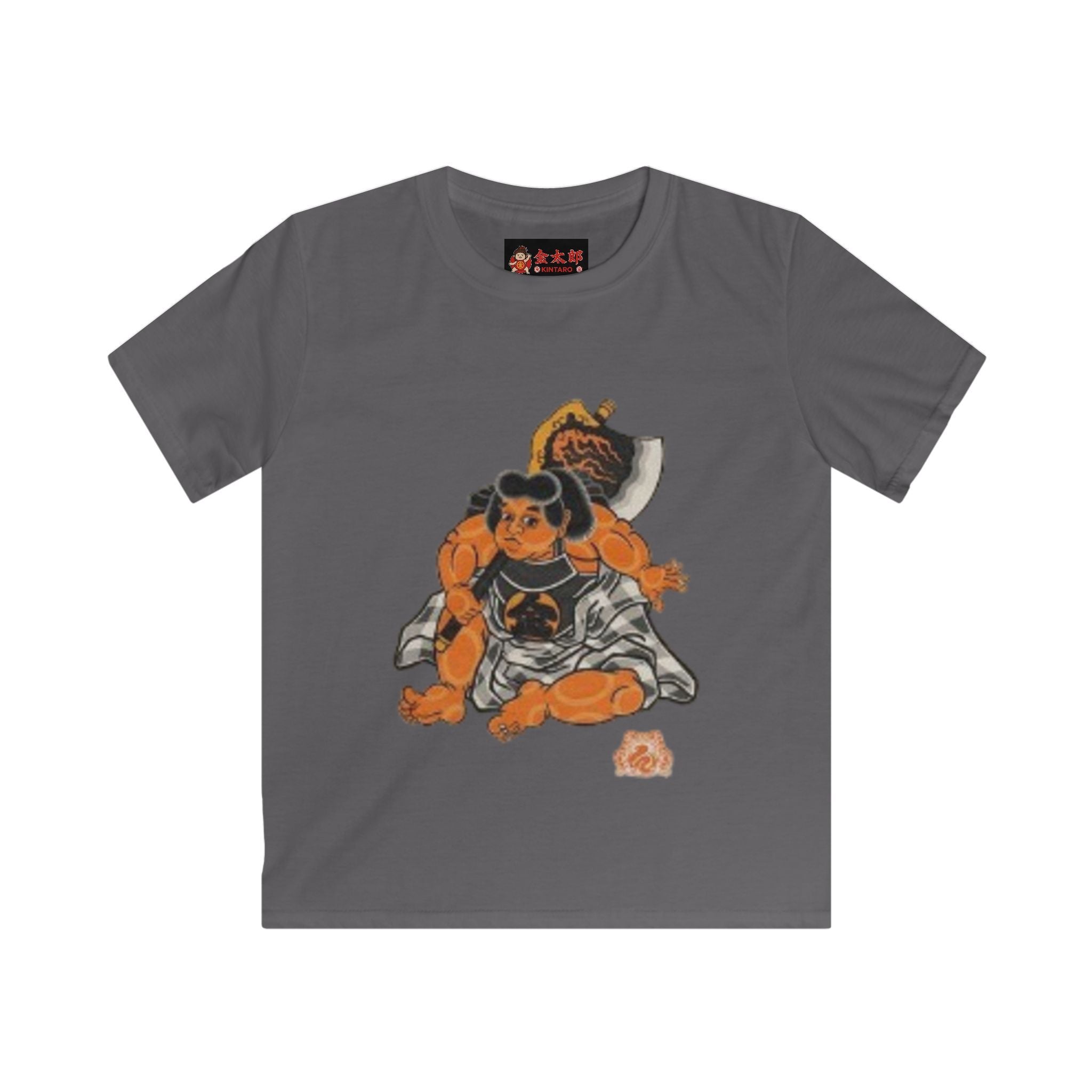 Kids Softstyle Tee with Kintaro and Axe Print