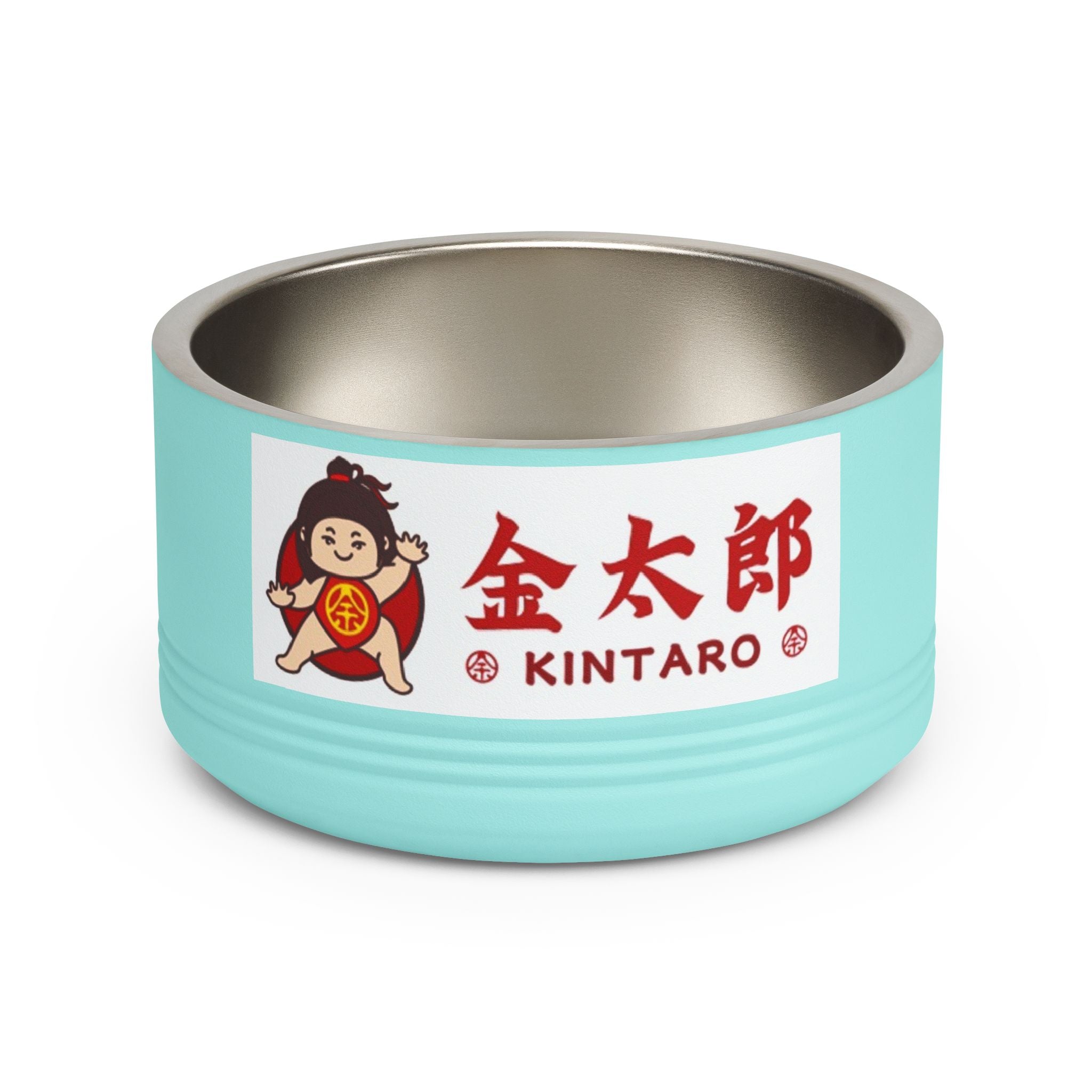 Kintaro Ceramic Pet Bowl — 18oz Stainless Steel Insert with Japanese Kintarō Design