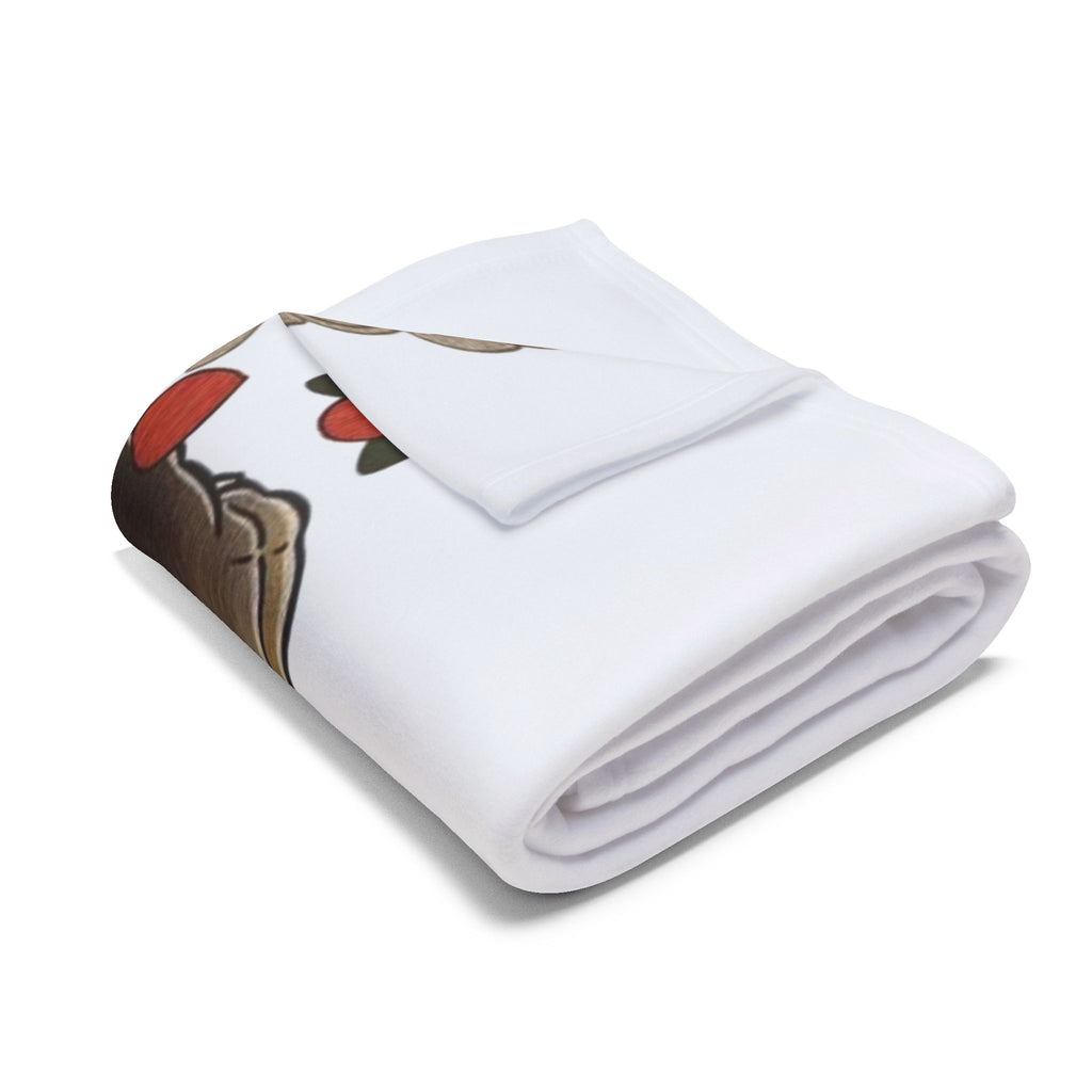 Kintaro The Golden Boy on a Koi with Cherry Blossoms Printed on a  Arctic Fleece Blanket