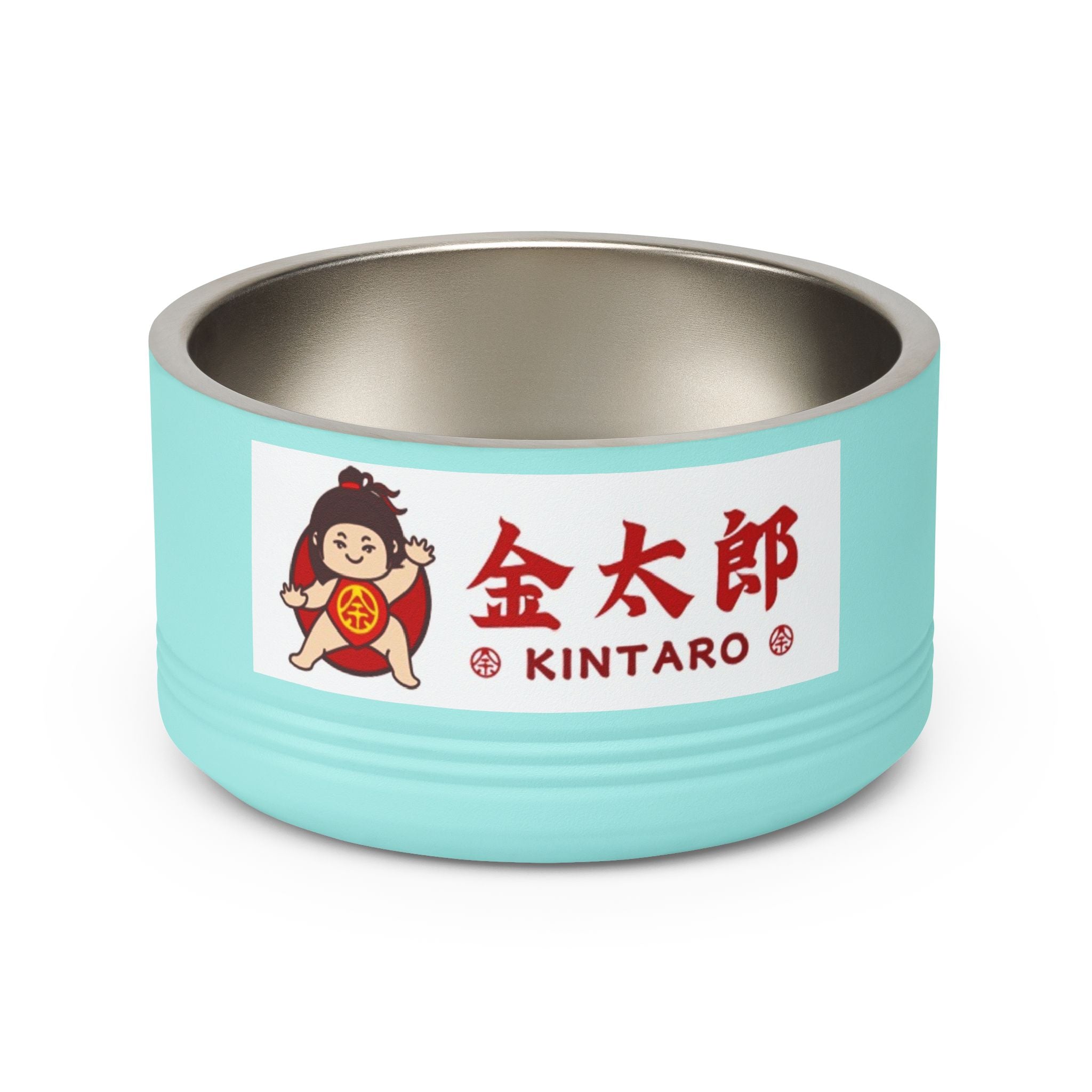 Kintaro Ceramic Pet Bowl — 18oz Stainless Steel Insert with Japanese Kintarō Design