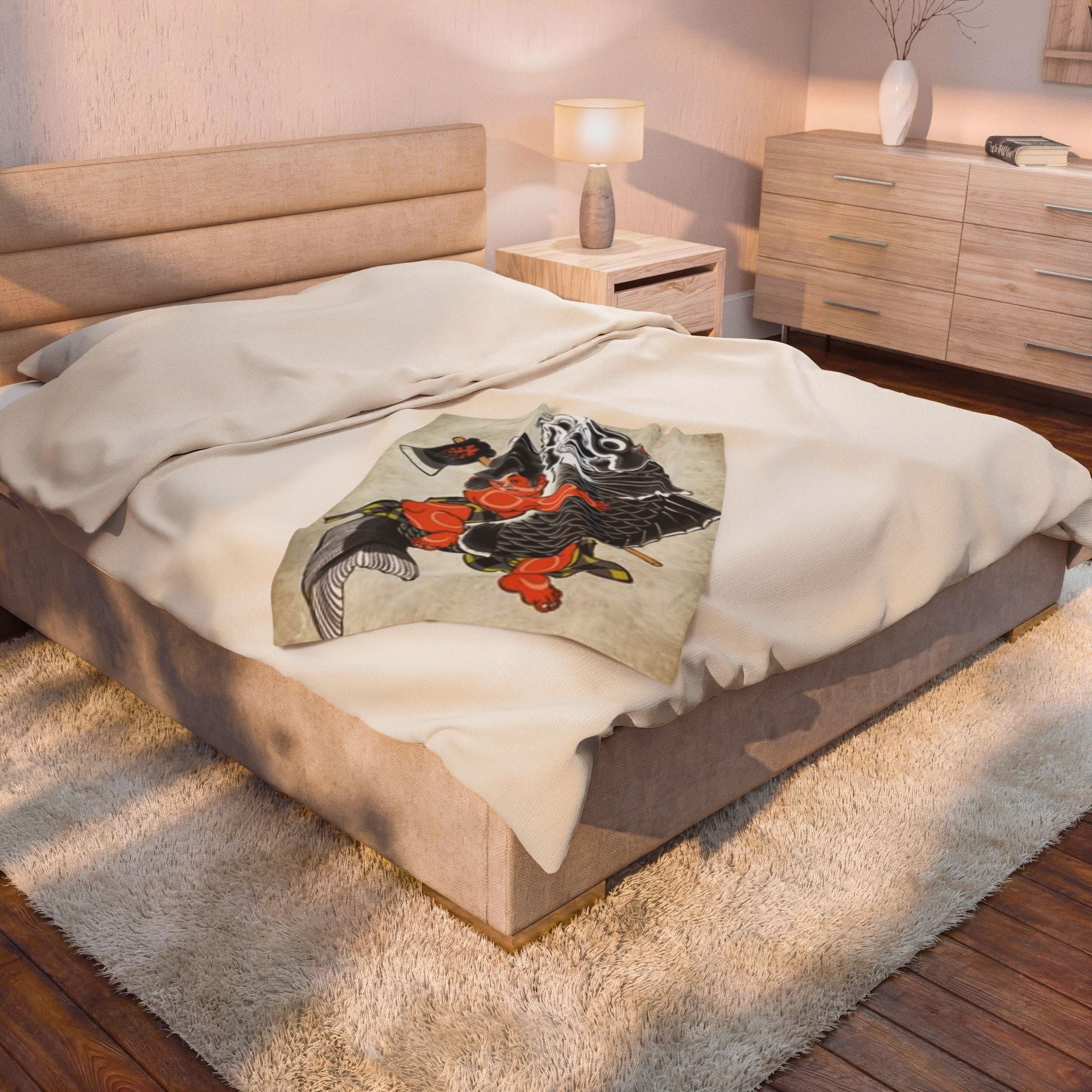 Kintaro The Golden Boy Velveteen Plush Blanket — Cozy Throw