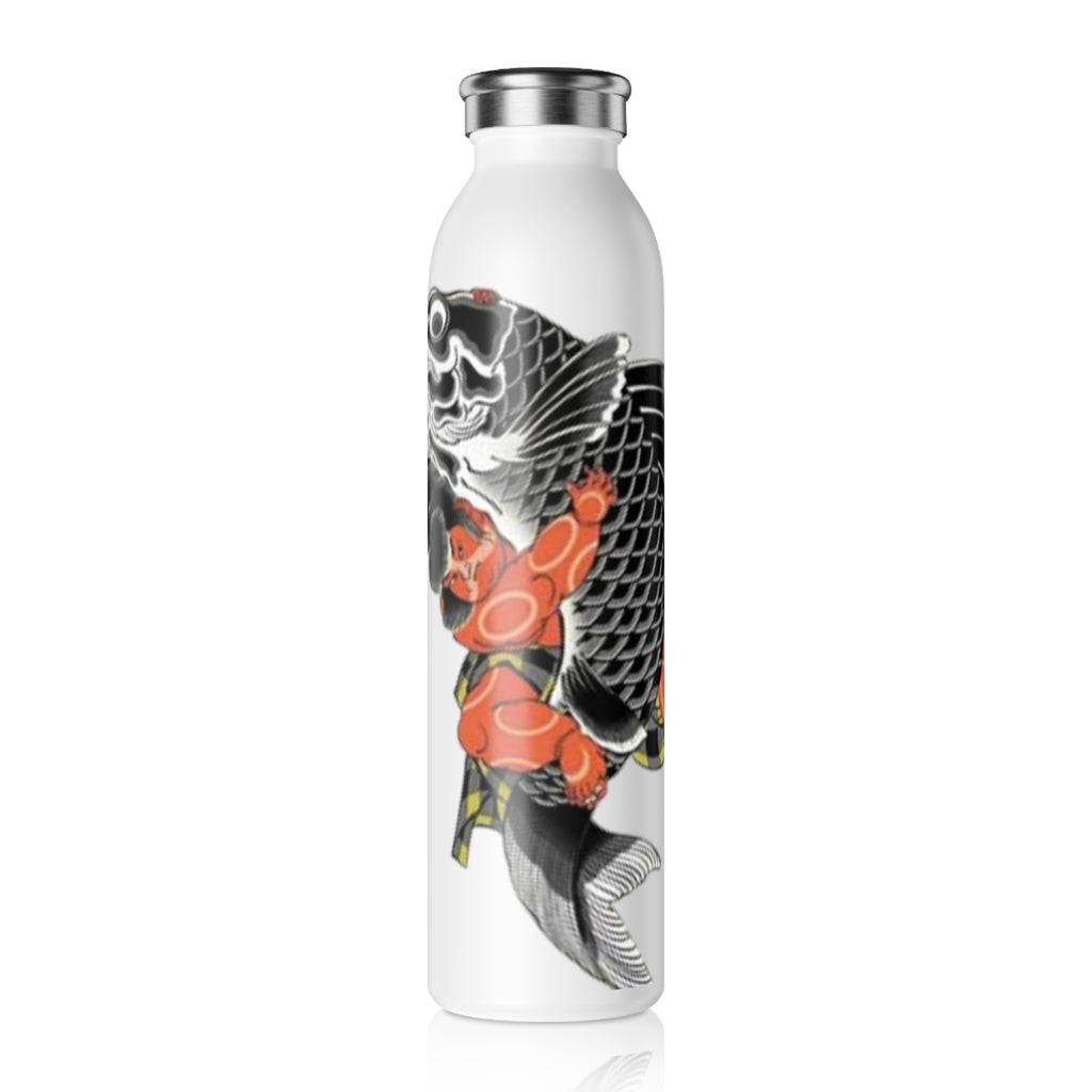 Kintaro and Koi With Axe Slim Water Bottle