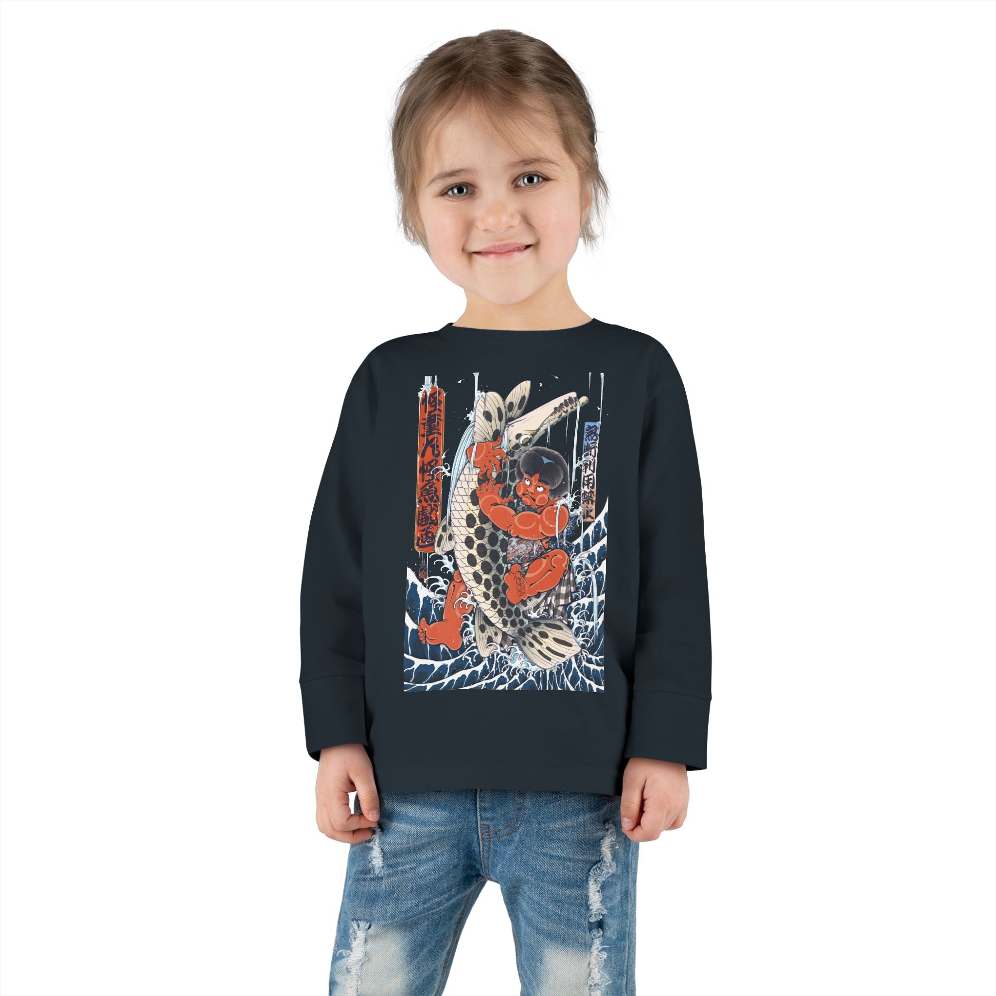 Kintaro Fighting Fish Toddler Long Sleeve Tee