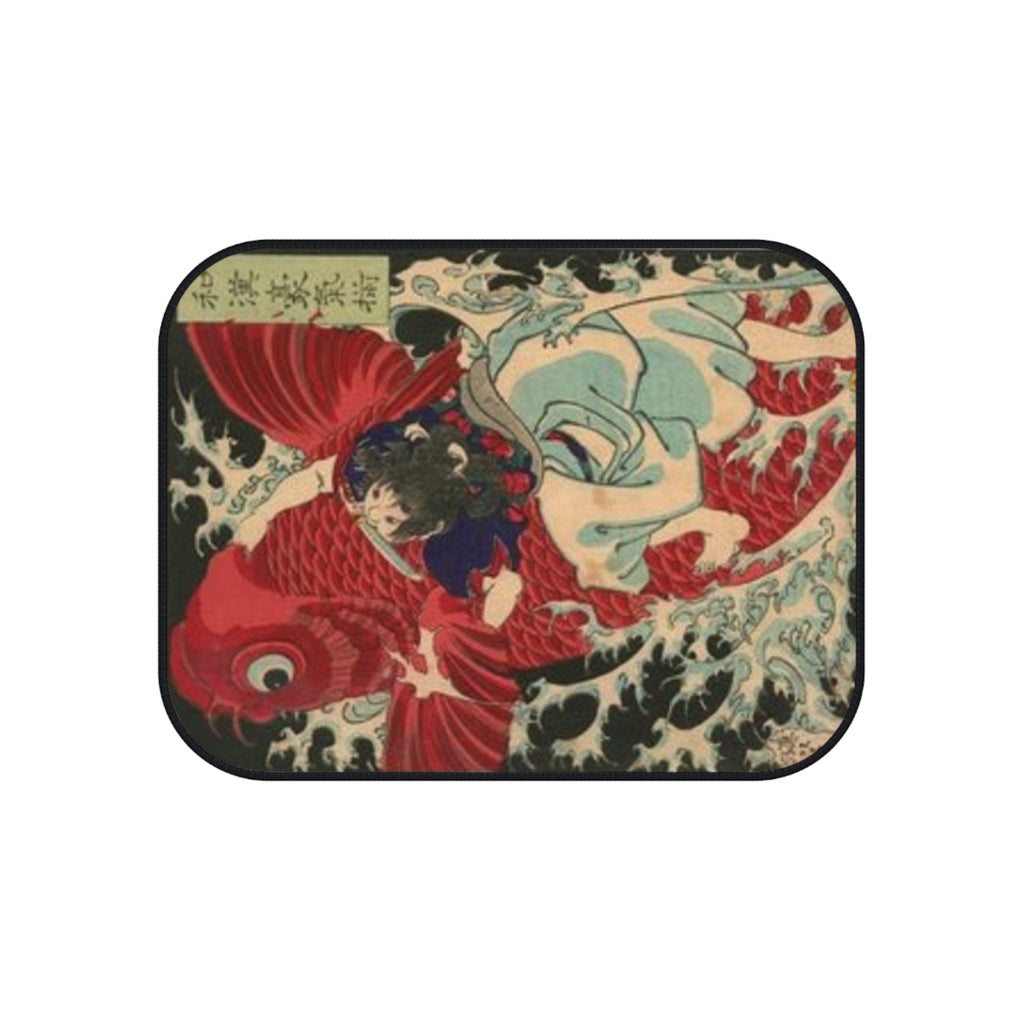 Kintaro on Red Koi Car Mats (4 Pieces Total)