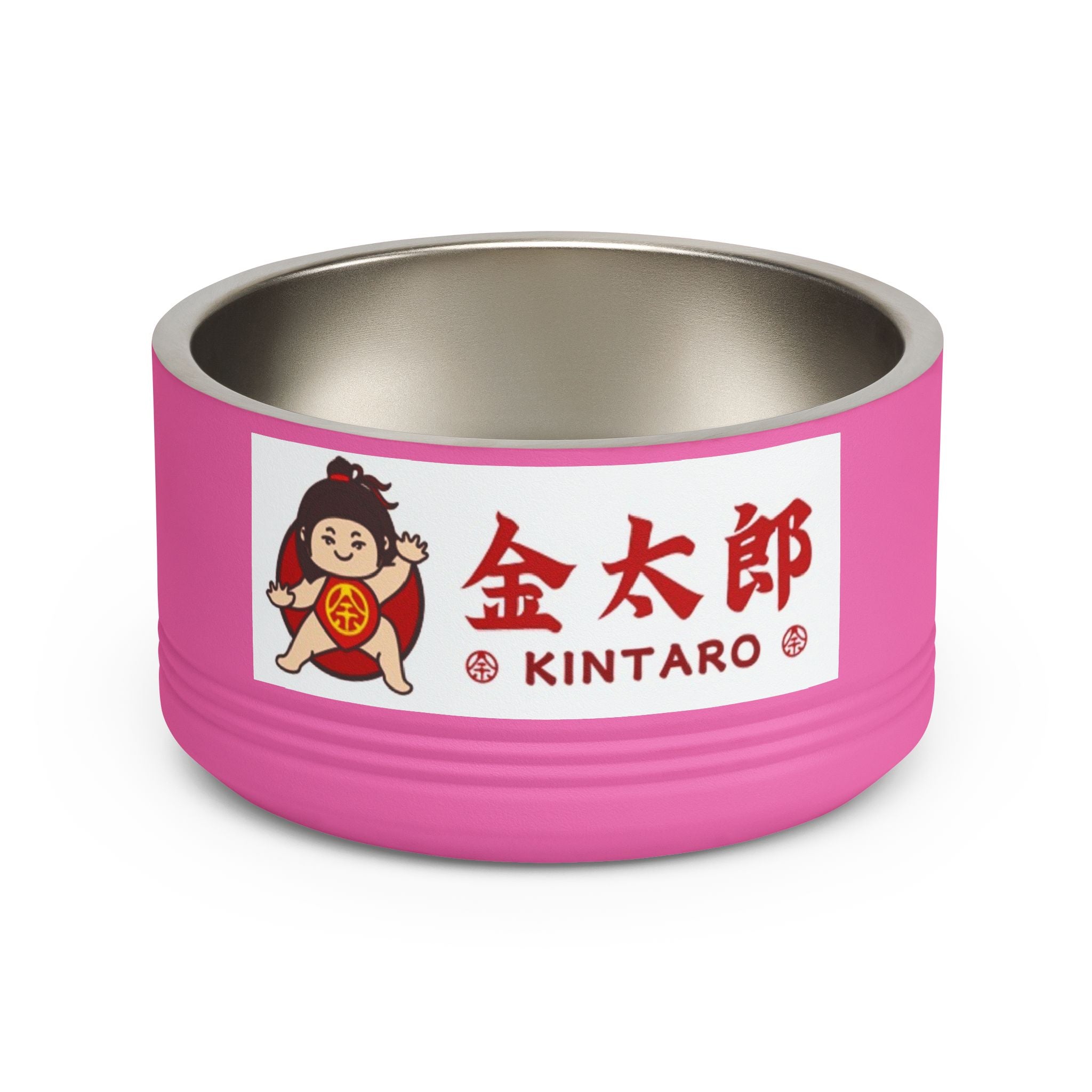 Kintaro Ceramic Pet Bowl — 18oz Stainless Steel Insert with Japanese Kintarō Design