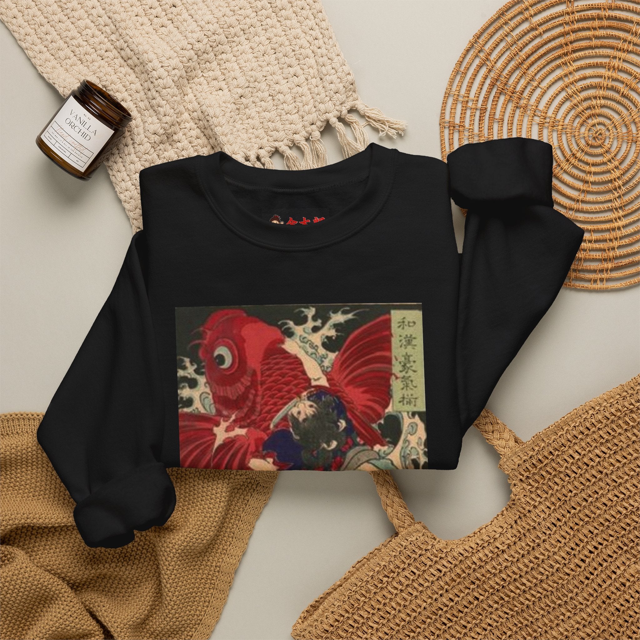 Kintaro Koi Graphic Sweatshirt  Crewneck