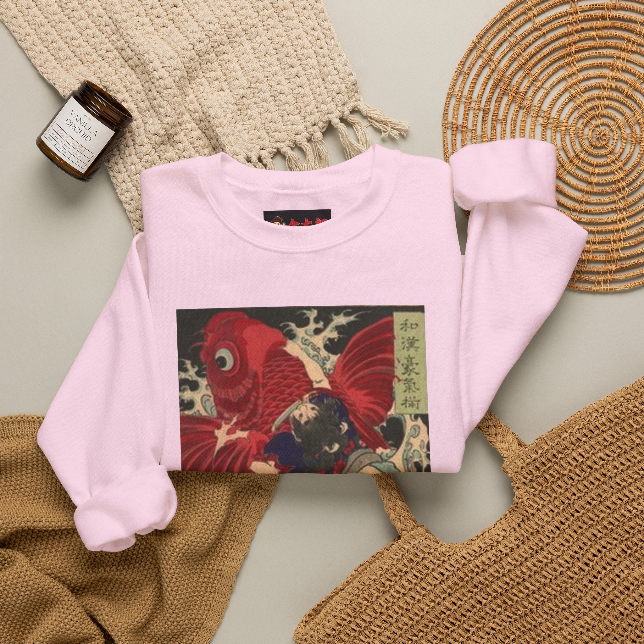 Kintaro Koi Graphic Sweatshirt  Crewneck
