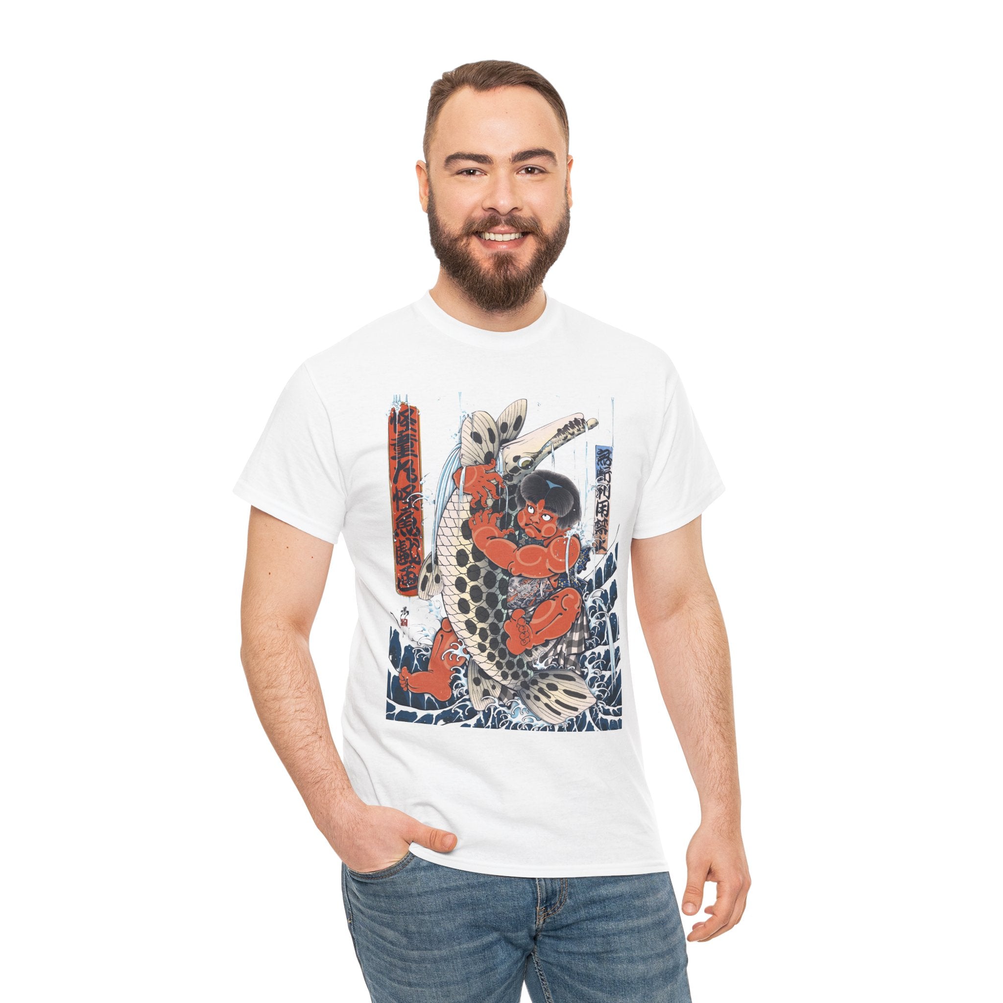 Kintaro The Golden Boy Fighting Fish Printed T-Shirt