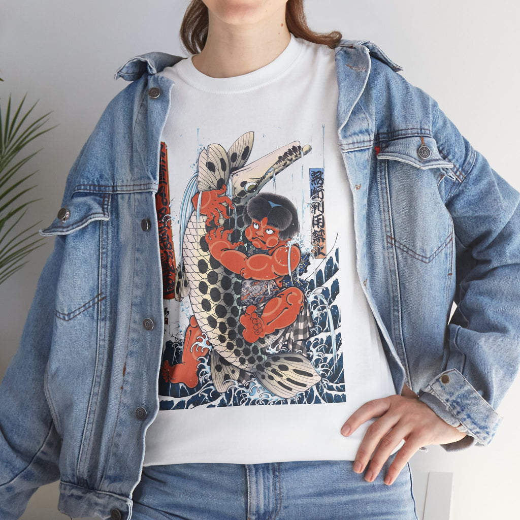 Kintaro The Golden Boy Fighting Fish Printed T-Shirt