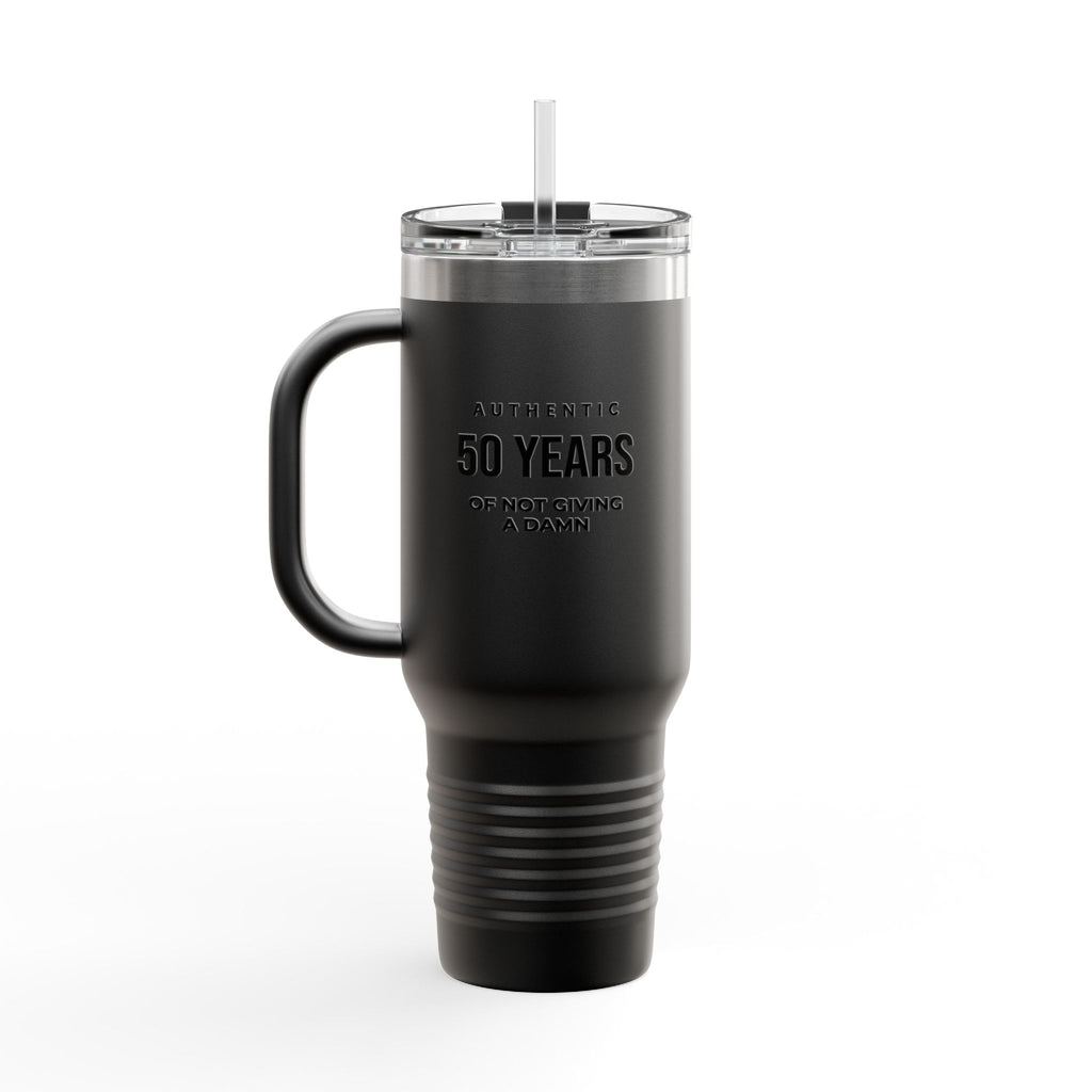 Kintaro with Koi and Cherry Blossoms — 40oz Insulated Travel Mug Tumbler with Handle