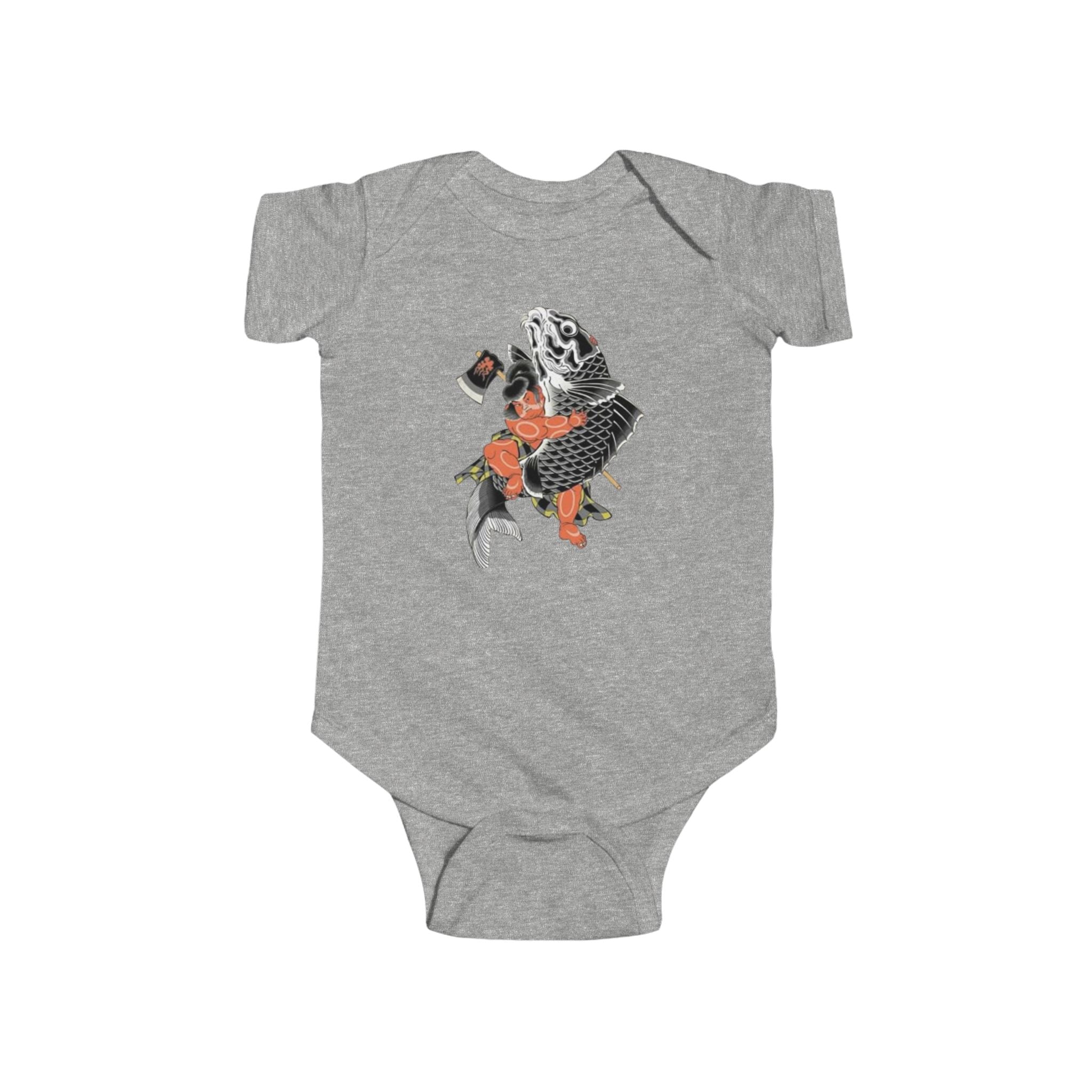 Infant Bodysuit — Kintaro The Golden Boy Koi & Tanuki Print