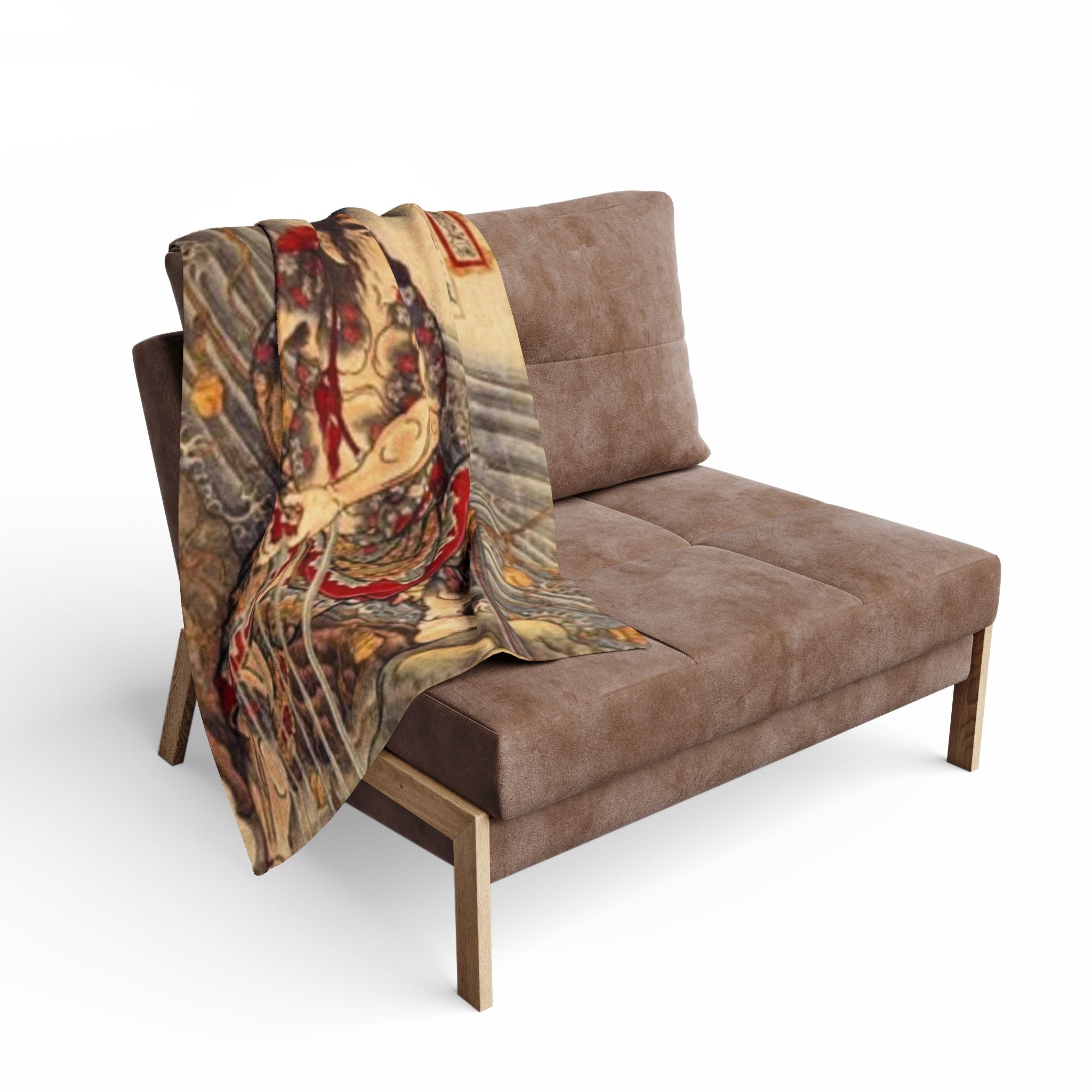 Kintaro The Golden Boy Print Fleece Blanket — Throw