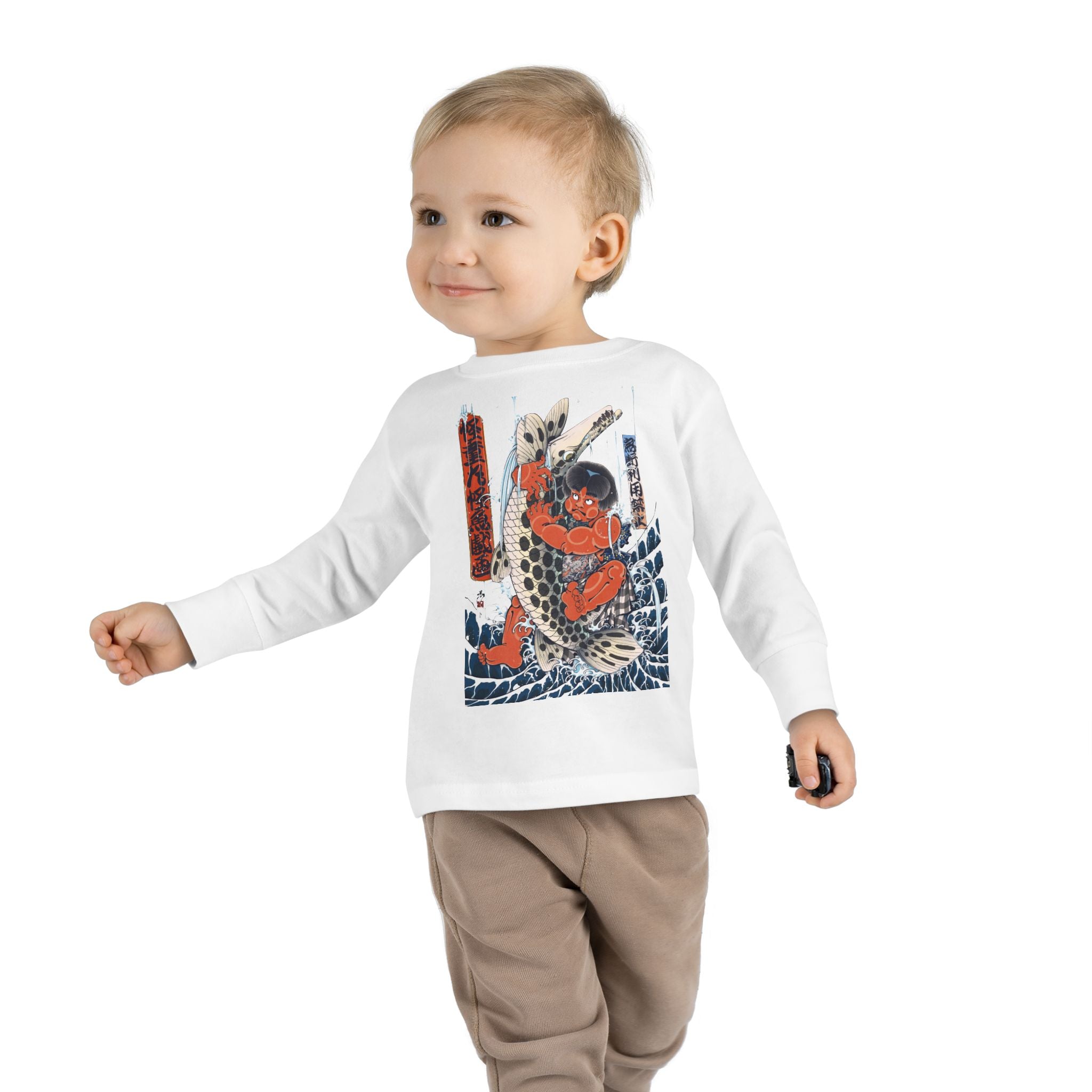 Kintaro Fighting Fish Toddler Long Sleeve Tee