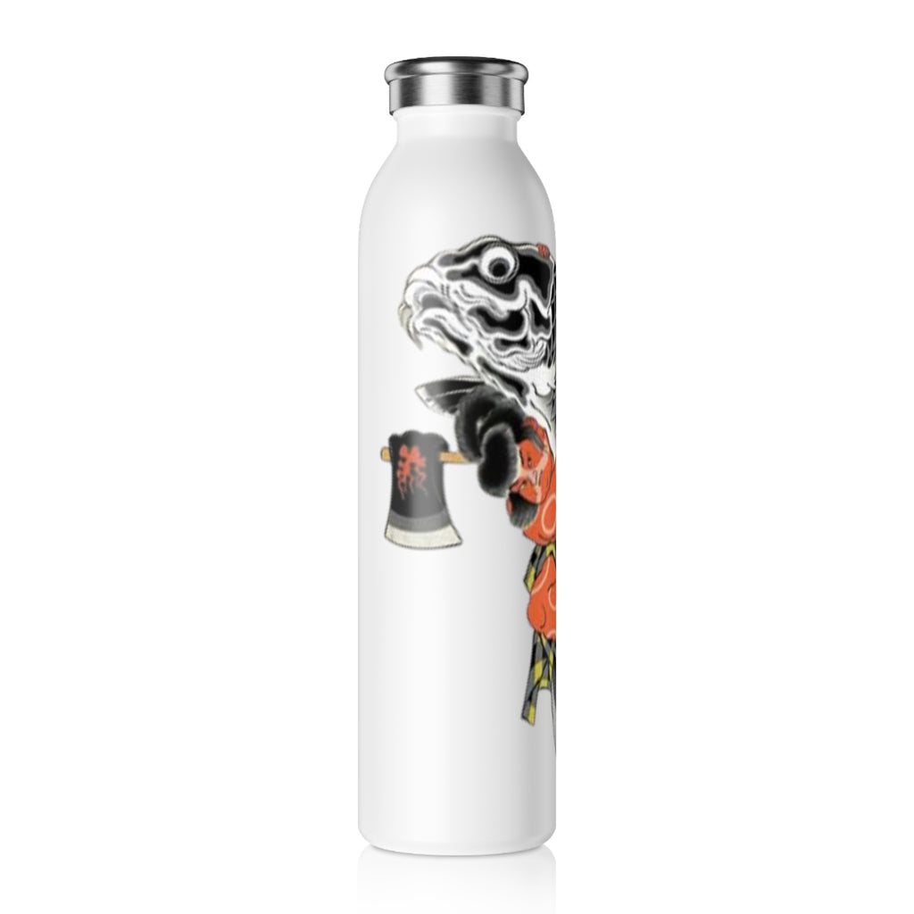 Kintaro and Koi With Axe Slim Water Bottle
