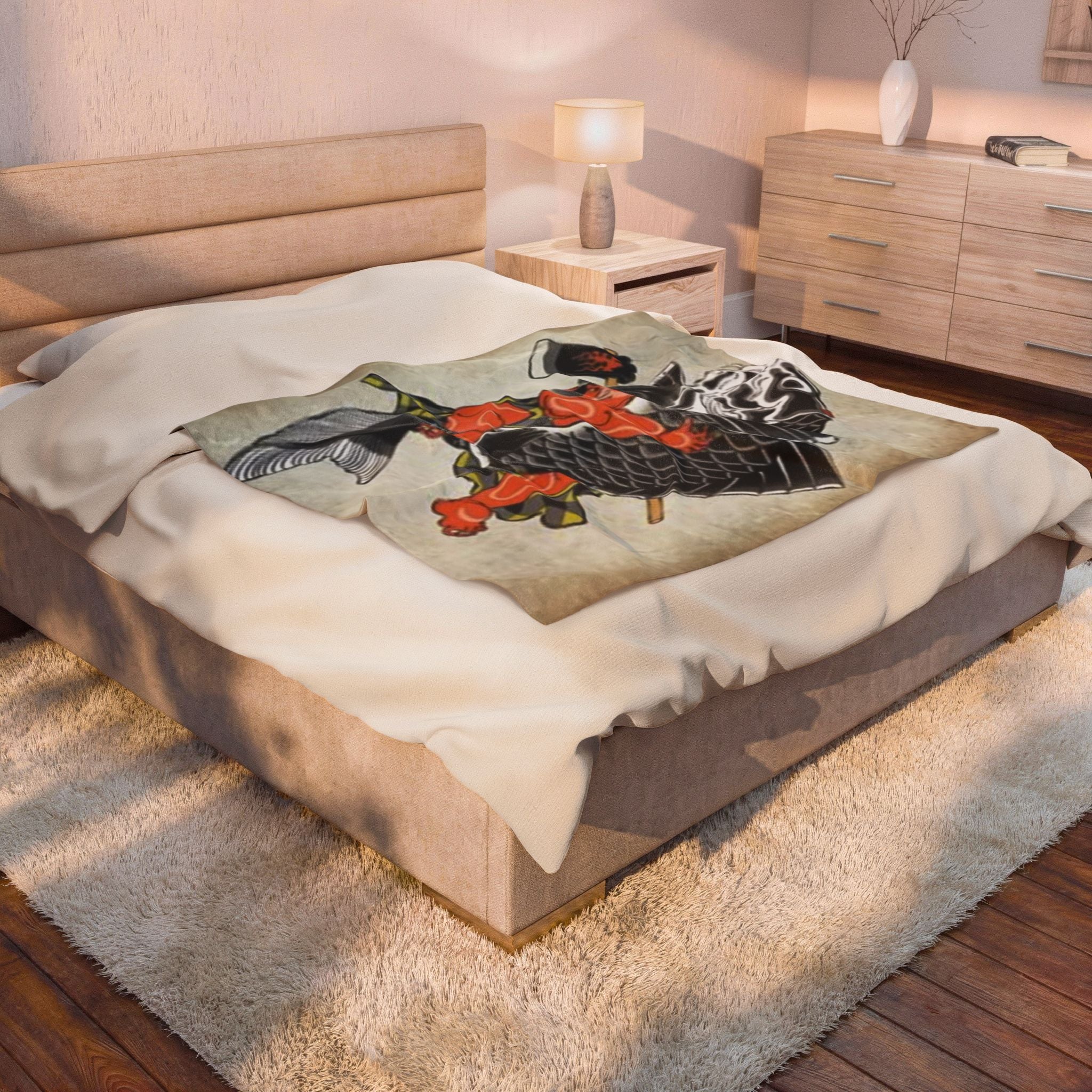 Kintaro The Golden Boy Velveteen Plush Blanket — Cozy Throw