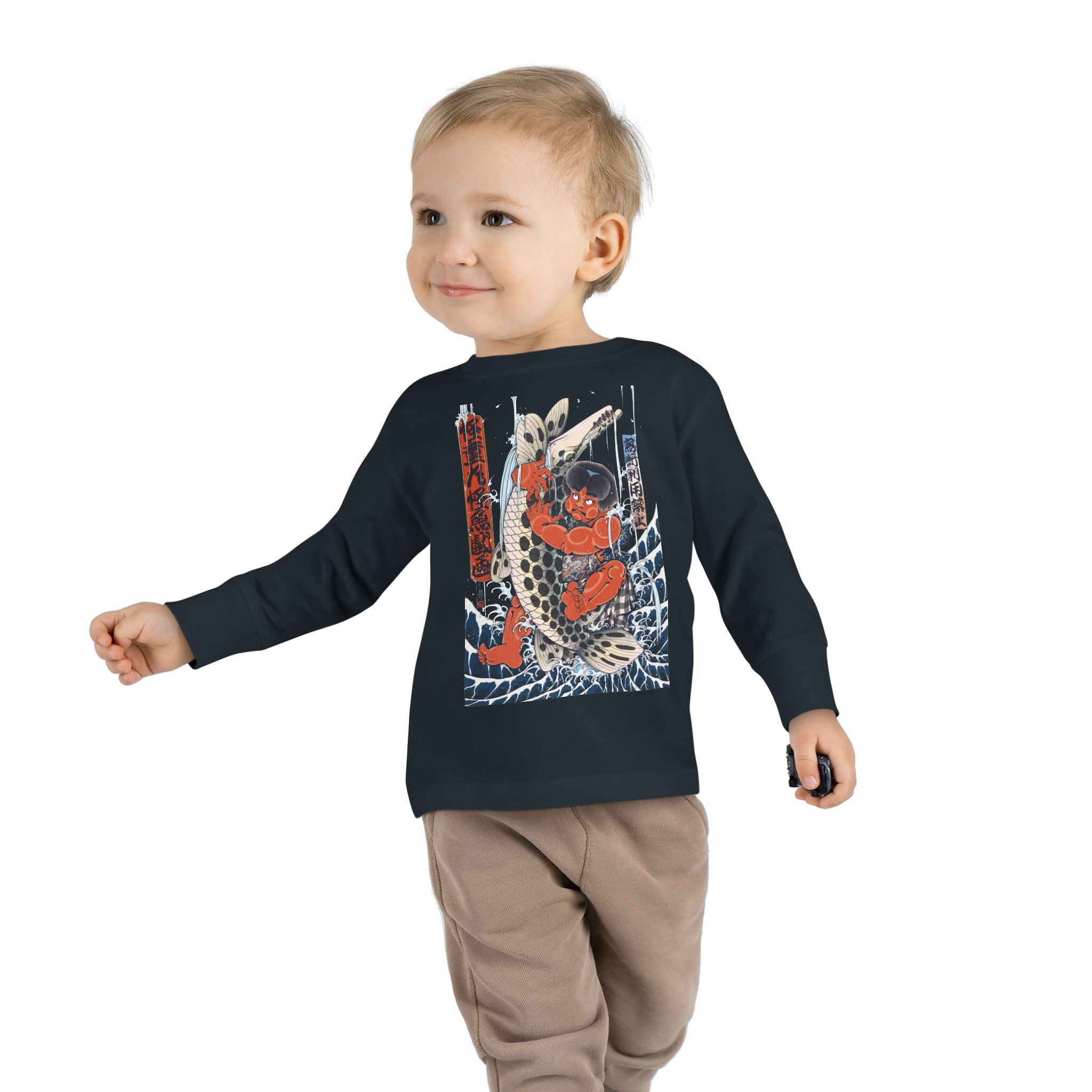 Kintaro Fighting Fish Toddler Long Sleeve Tee