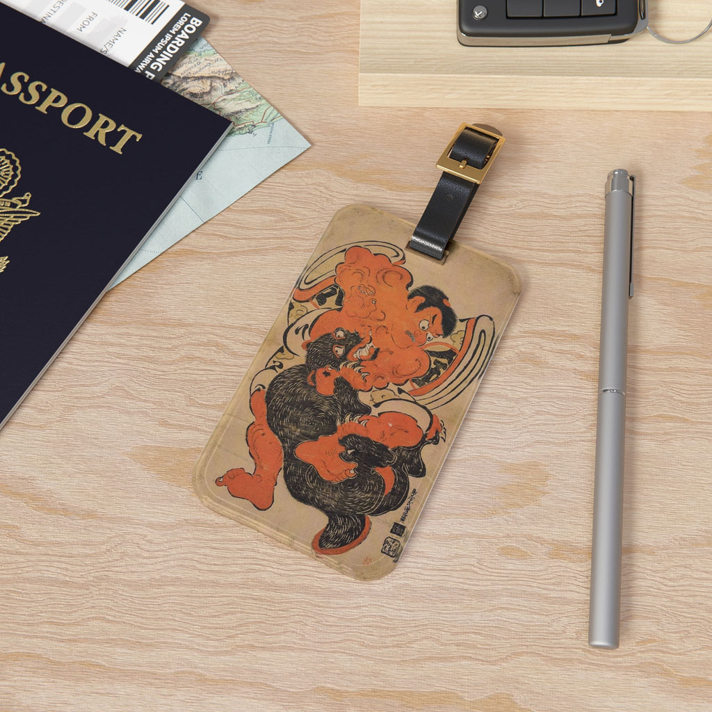 Japanese Ukiyo-e Oni Demon Illustration Luggage Tag