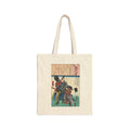 Kintaro and Samurai Print Cotton Tote Bag (One Sided)