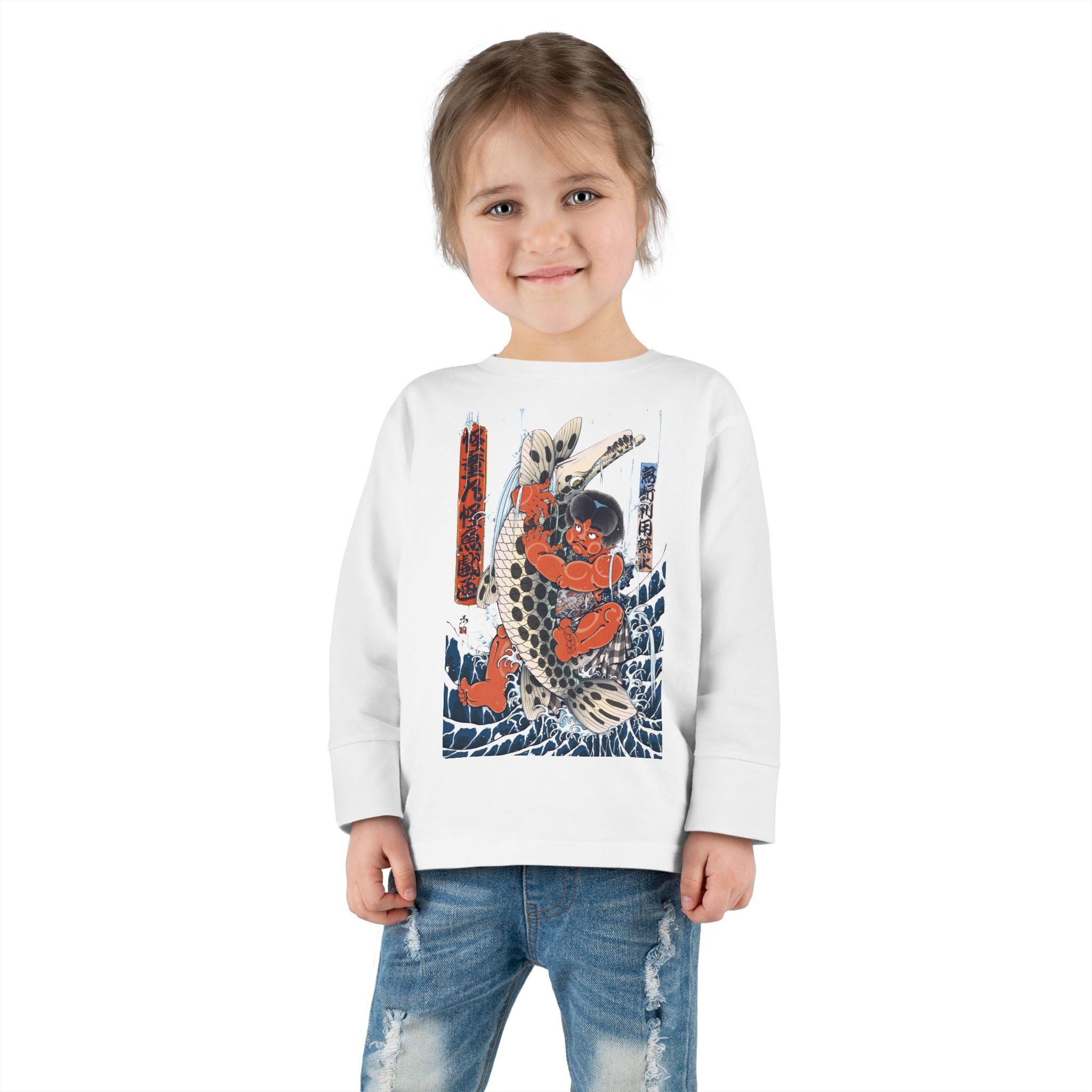 Kintaro Fighting Fish Toddler Long Sleeve Tee