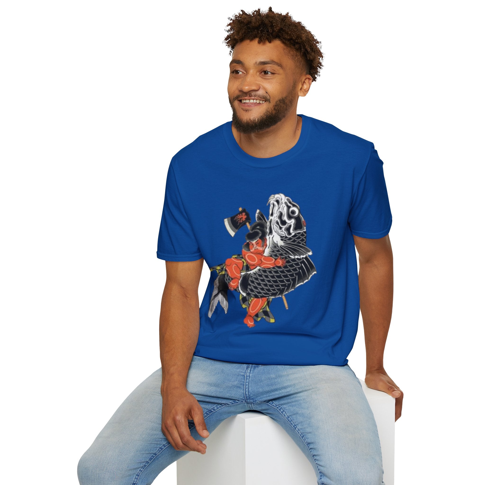Kintaro Riding Koi with Axe Tshirt (Men, Women, Unisex)