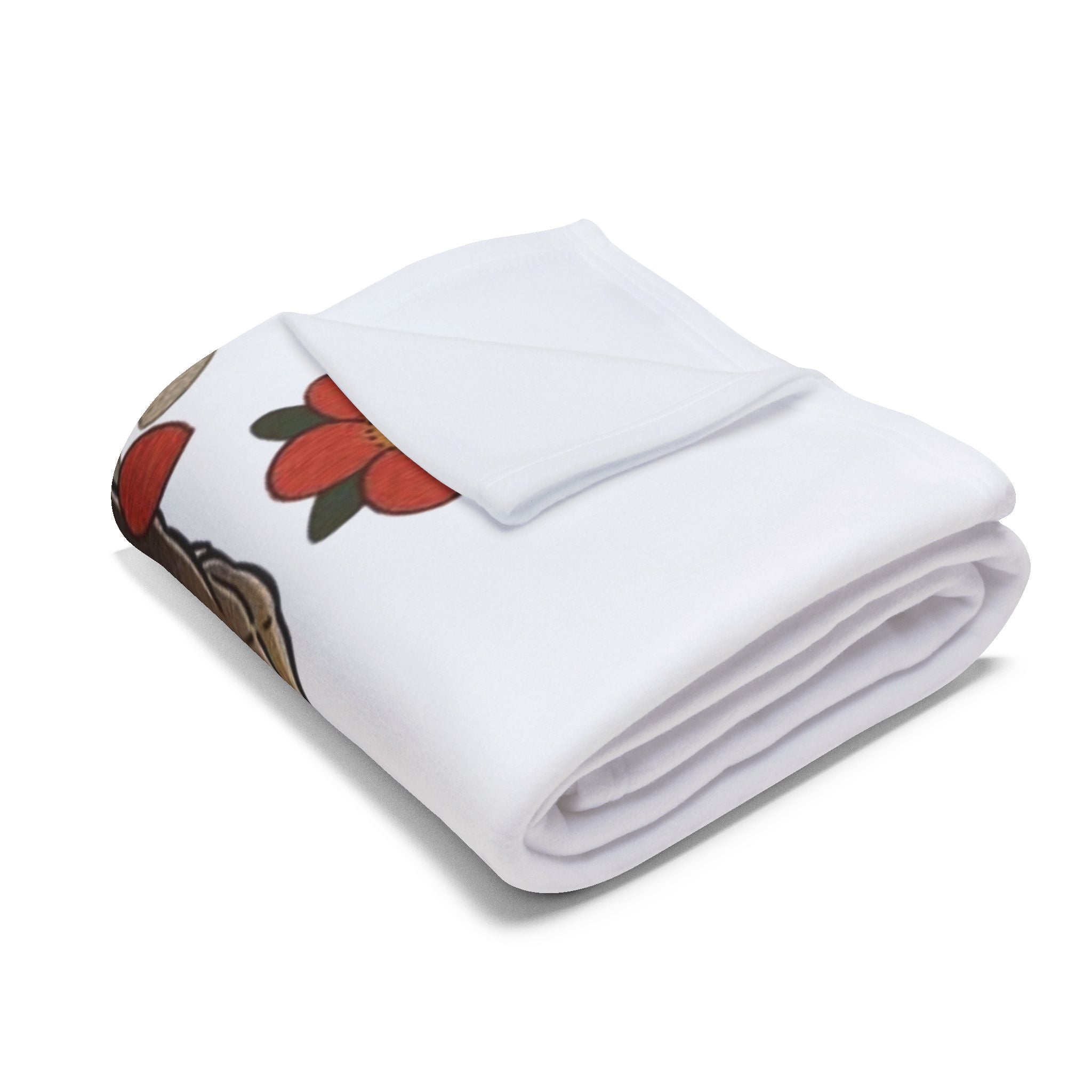 Kintaro The Golden Boy on a Koi with Cherry Blossoms Printed on a  Arctic Fleece Blanket