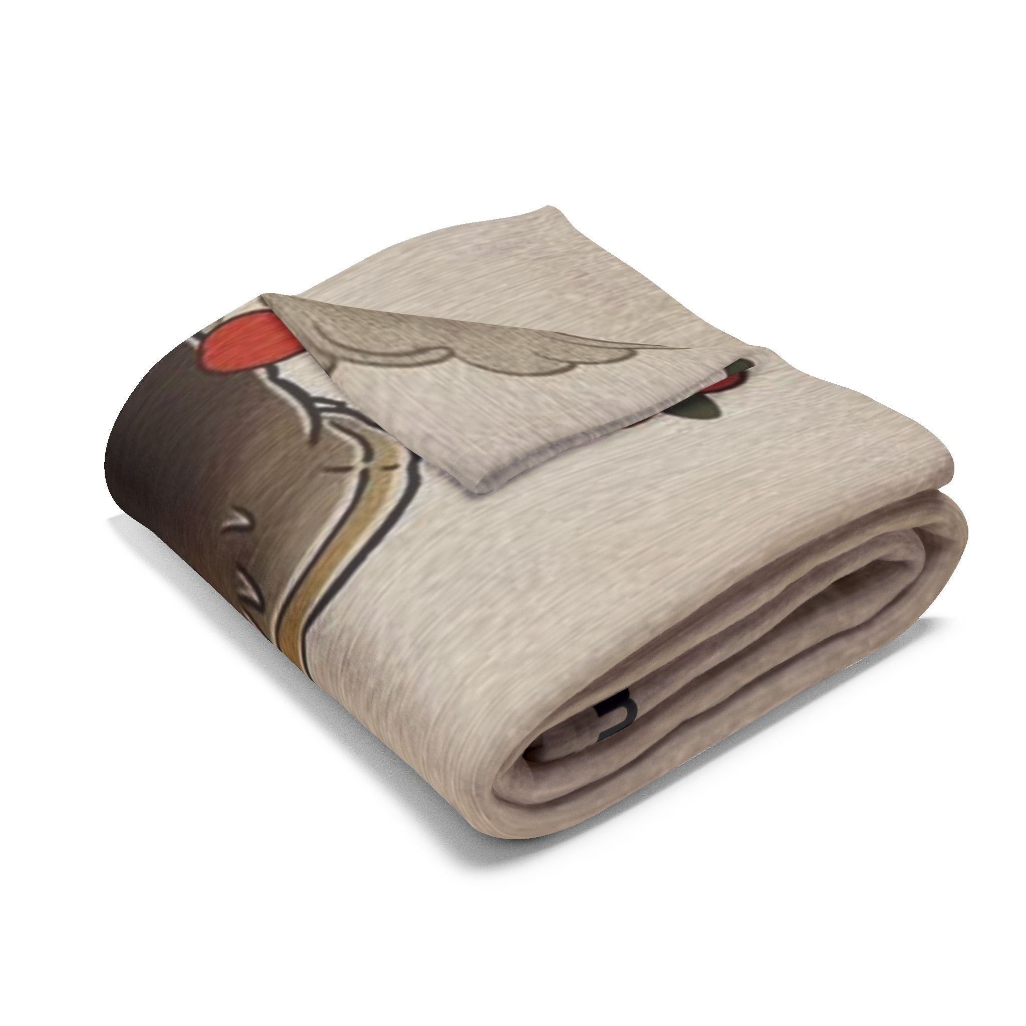 Kintaro Koi Cherry Blossoms Fleece Blanket
