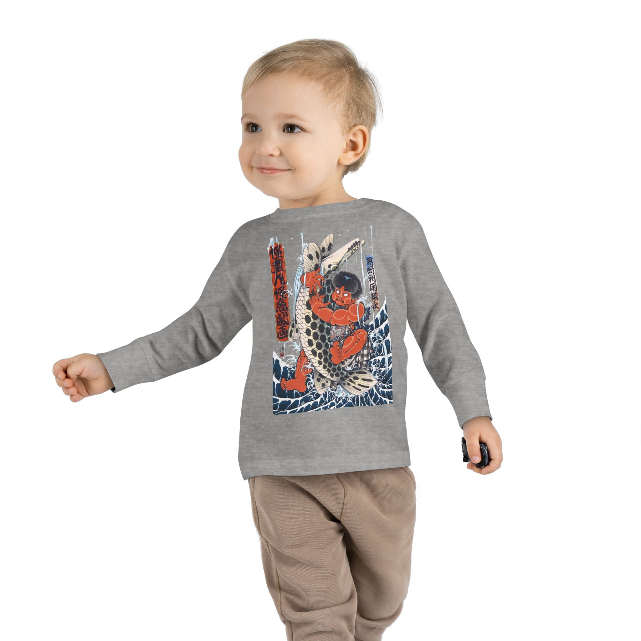 Kintaro Fighting Fish Toddler Long Sleeve Tee