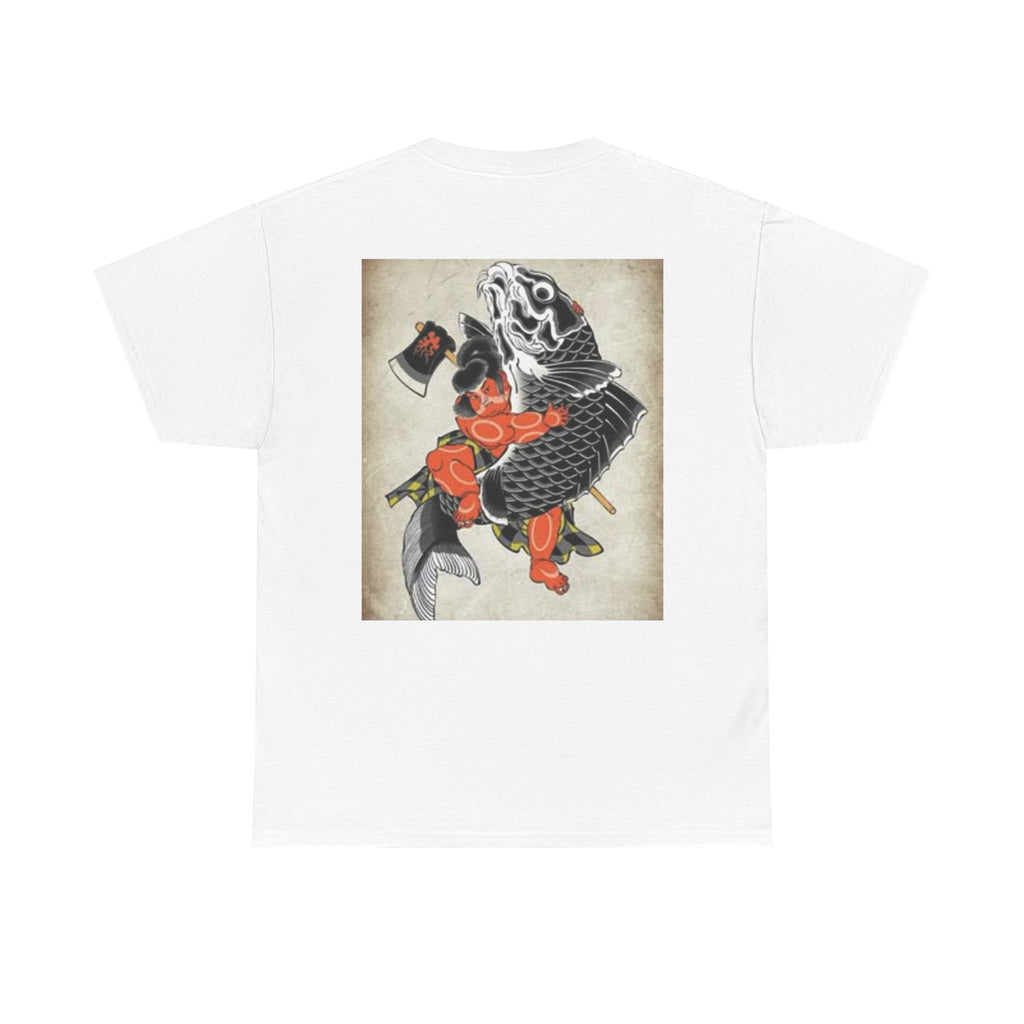 Koi Warrior Graphic Tee — Japanese Tattoo Style Carp Design