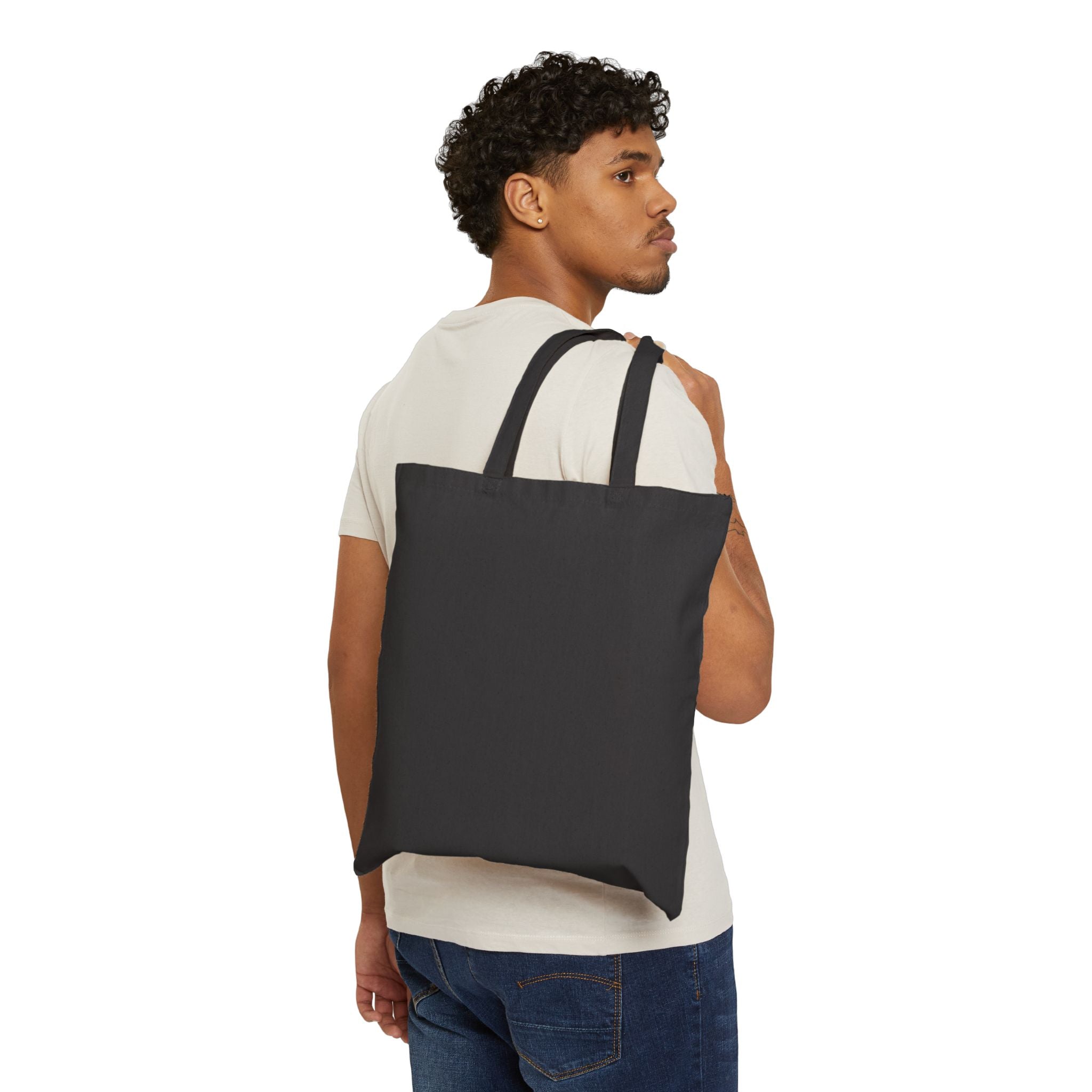 Kintaro and Samurai Print Cotton Tote Bag (One Sided)