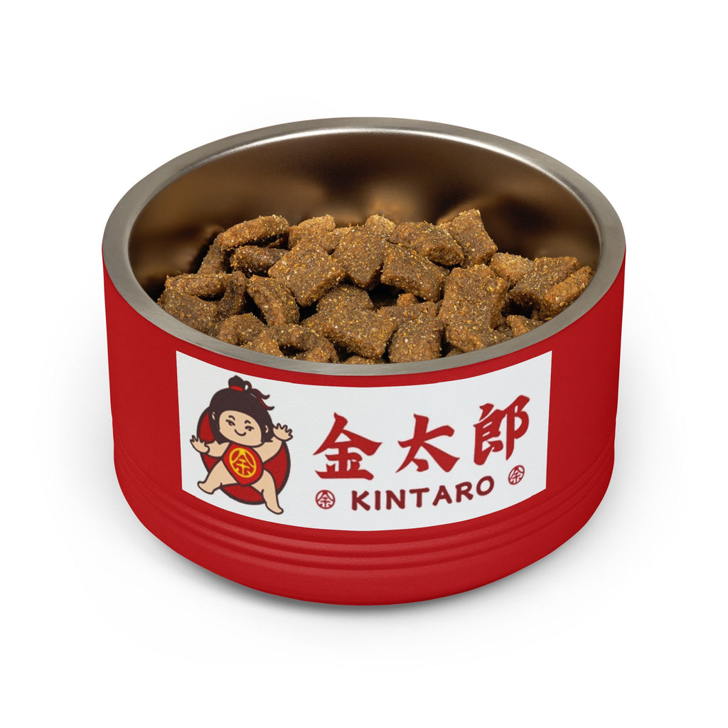 Kintaro Ceramic Pet Bowl — 18oz Stainless Steel Insert with Japanese Kintarō Design