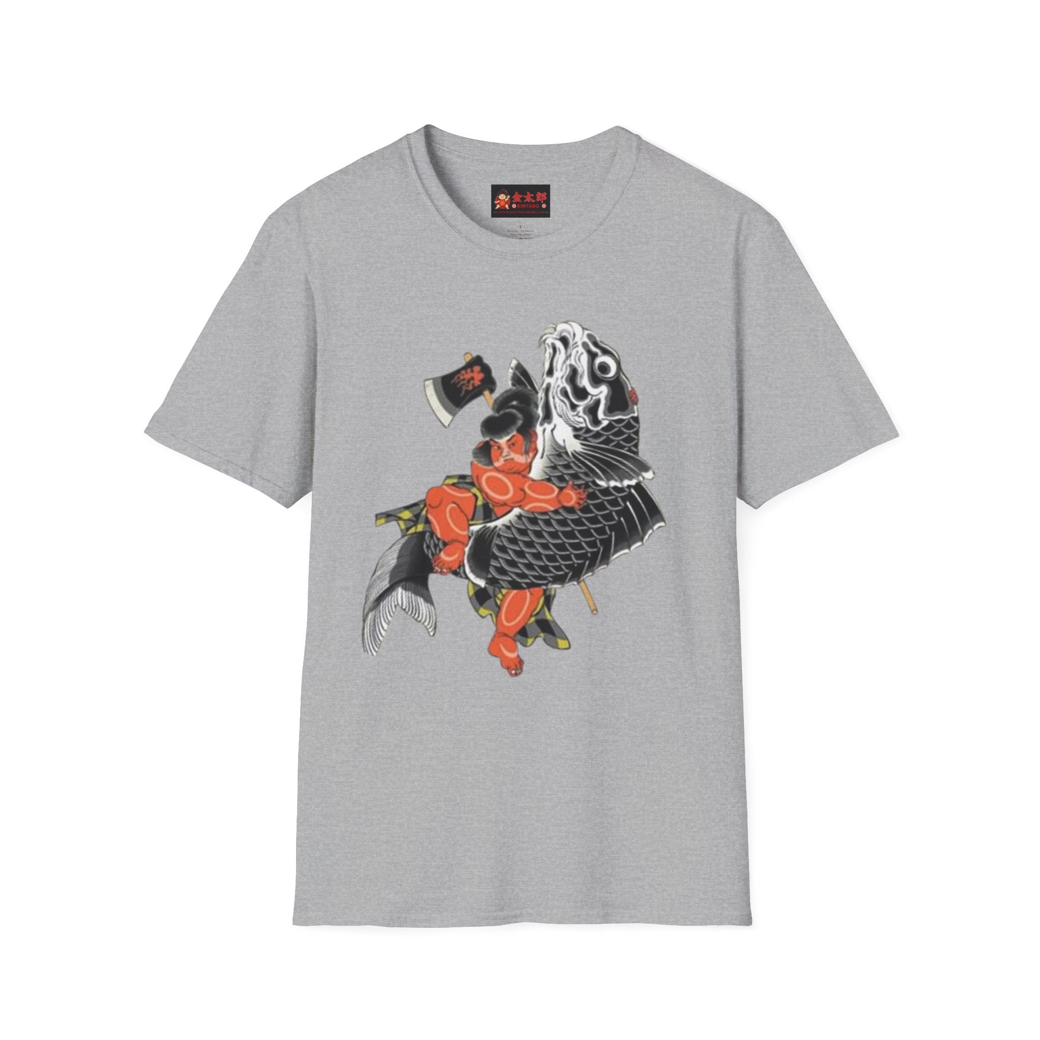 Kintaro Riding Koi with Axe Tshirt (Men, Women, Unisex)