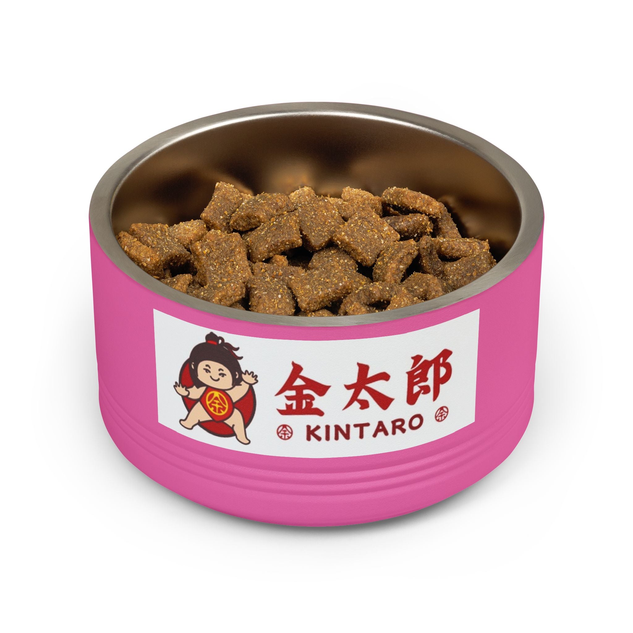 Kintaro Ceramic Pet Bowl — 18oz Stainless Steel Insert with Japanese Kintarō Design