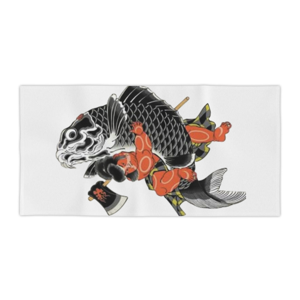 Kintaro and Koi Beach Towels