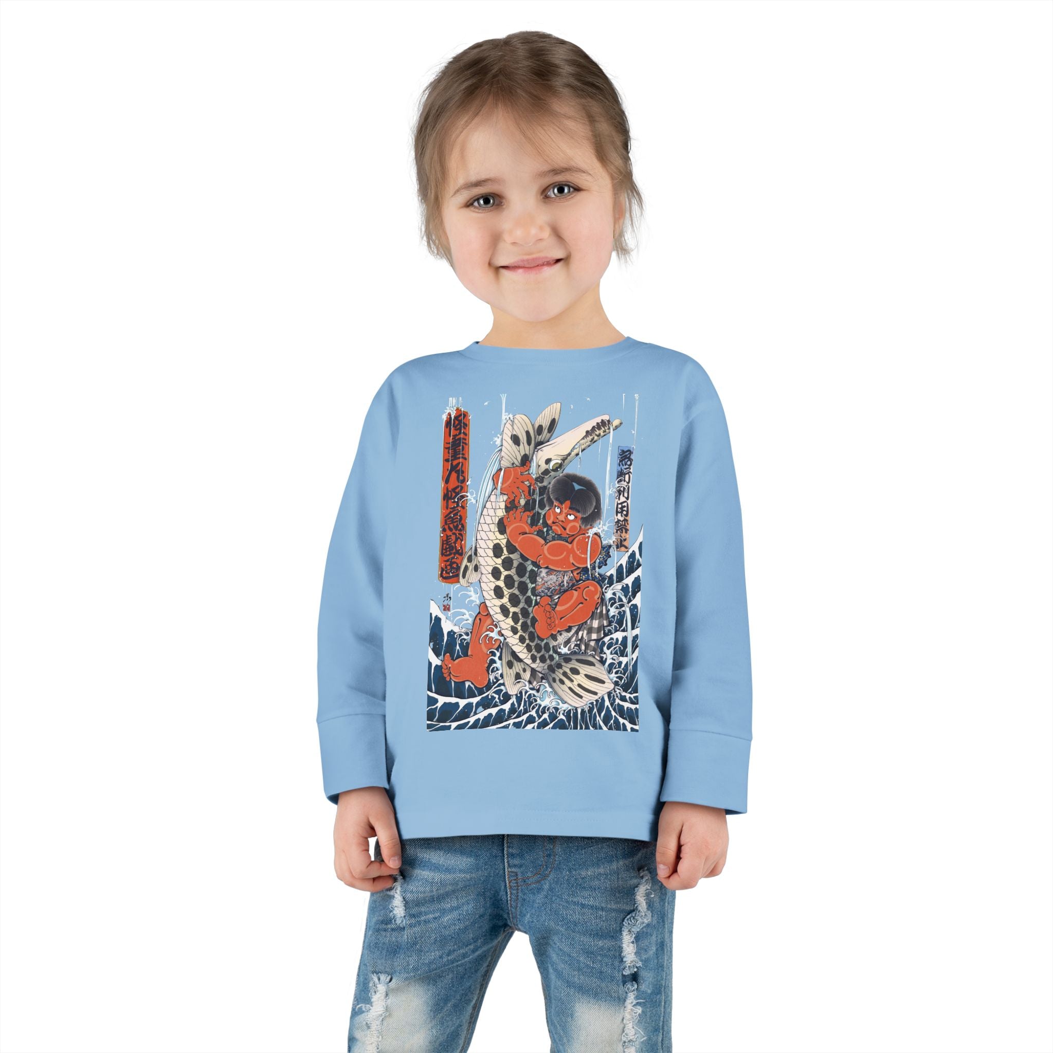 Kintaro Fighting Fish Toddler Long Sleeve Tee