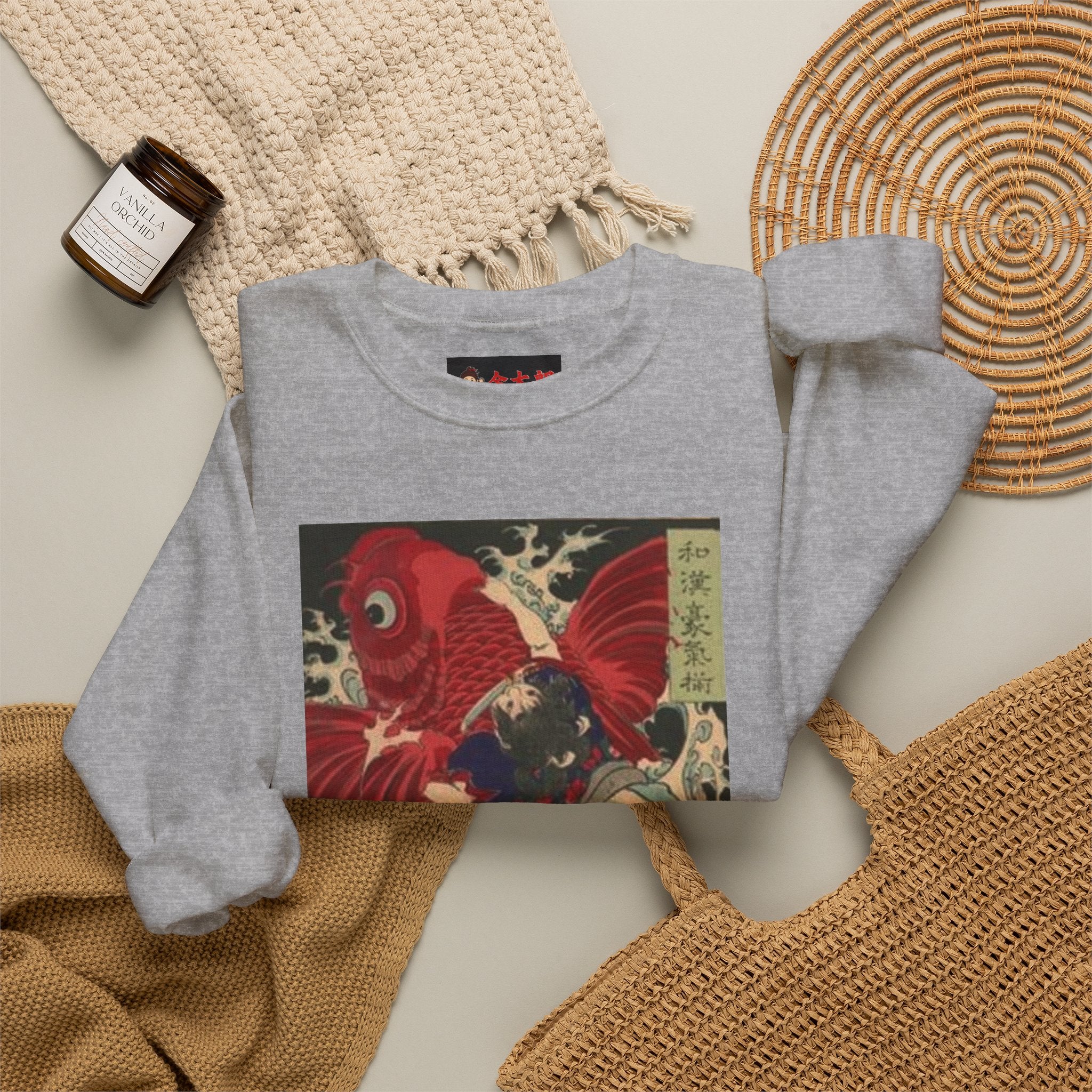Kintaro Koi Graphic Sweatshirt  Crewneck