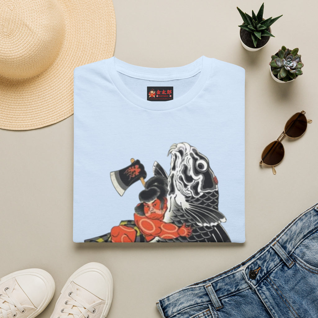Kintaro Riding Koi with Axe Tshirt (Men, Women, Unisex)