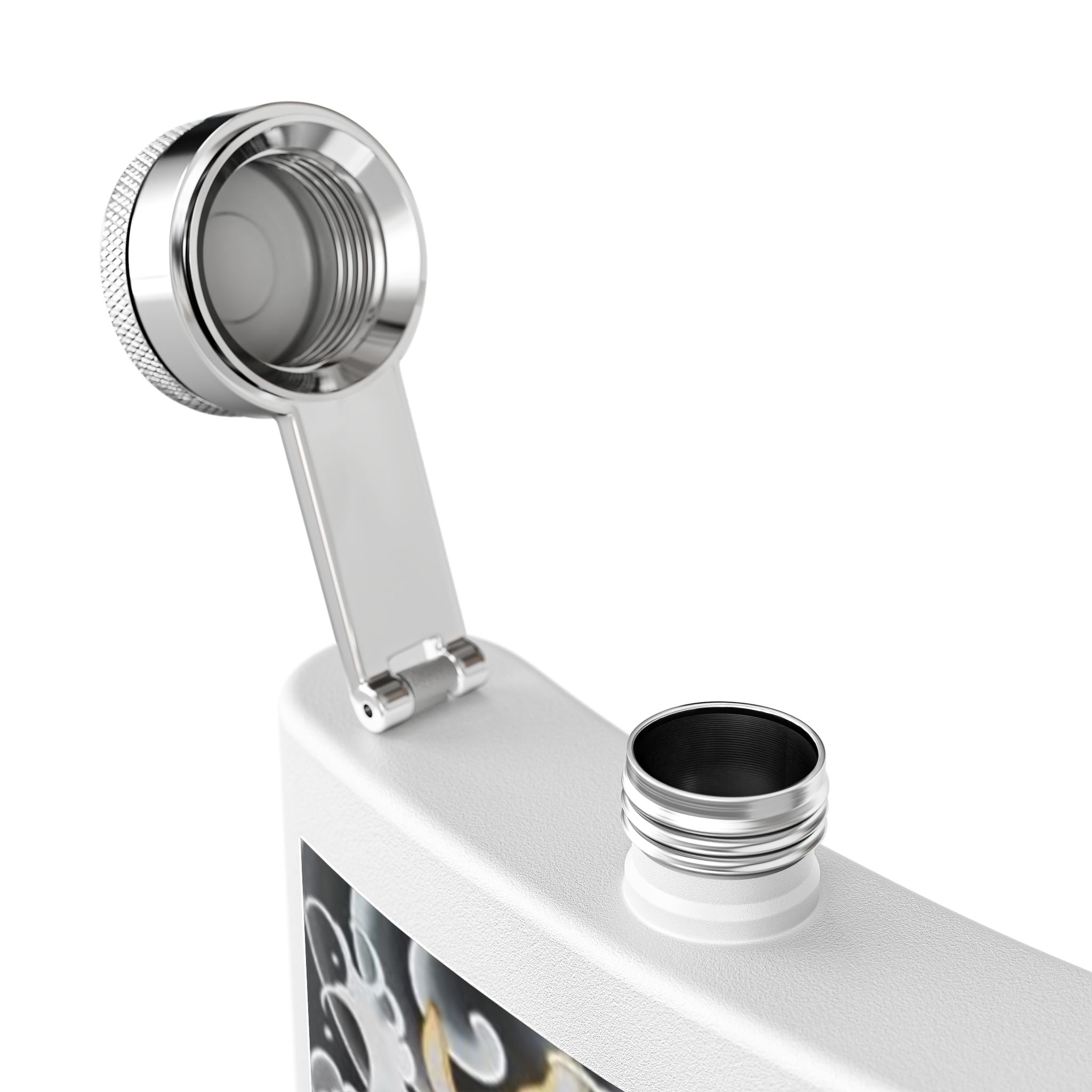 Kintaro and Koi on Stainless Steel Flask, 6oz