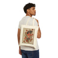 Vintage Floral Mermaid Tote Bag — Retro Pinup Sea Nymph Canvas Tote