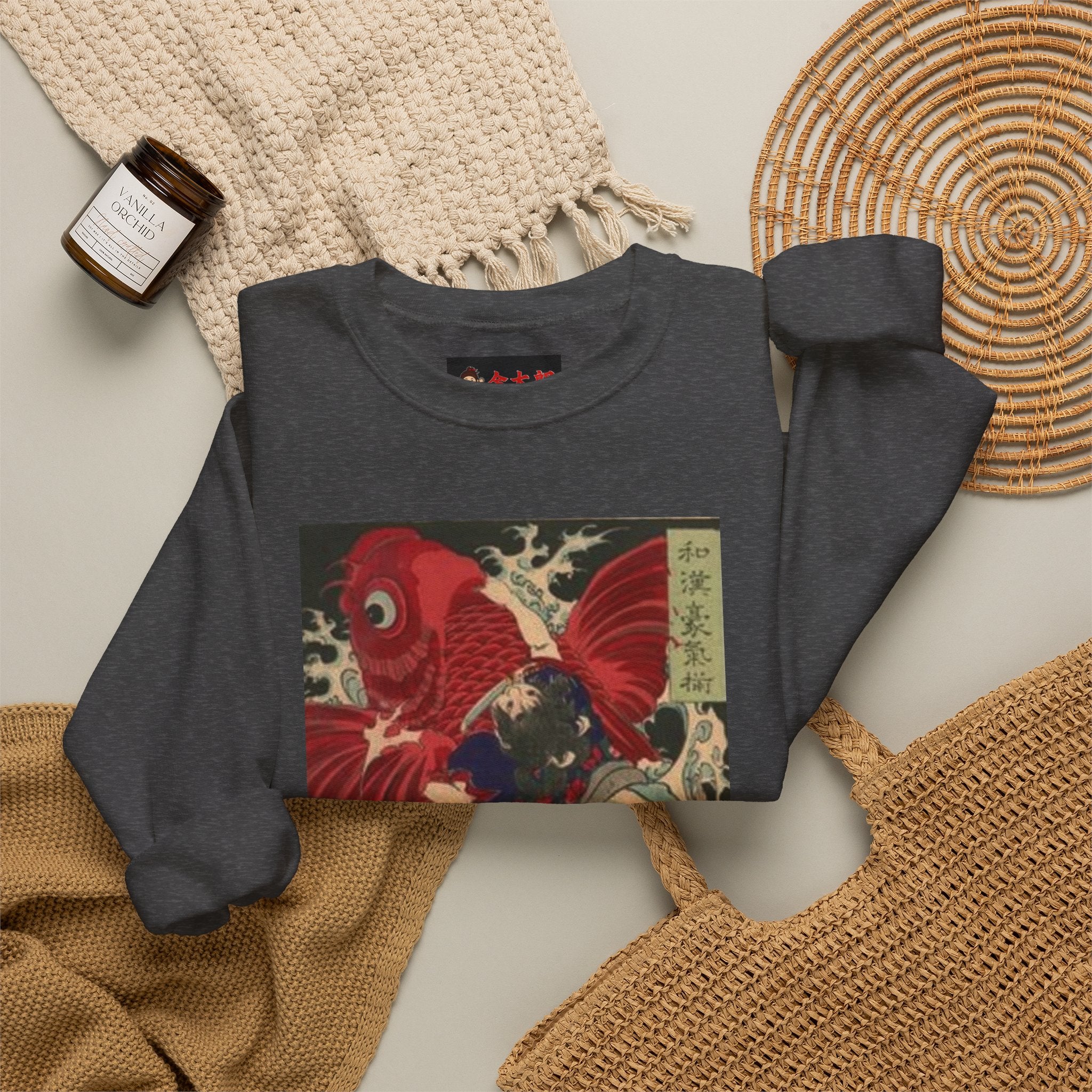 Kintaro Koi Graphic Sweatshirt  Crewneck