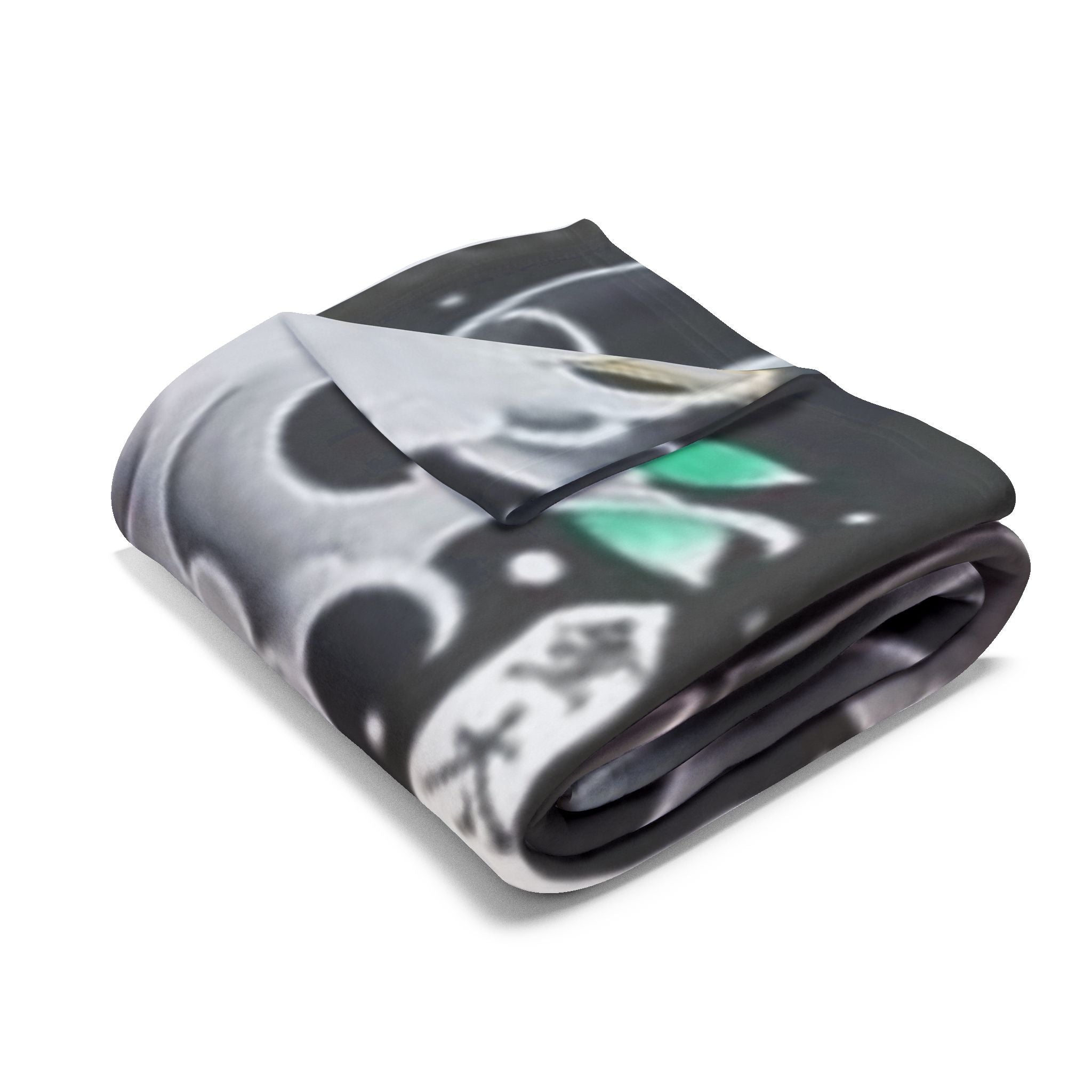 Kintaro The Golden Boy Riding a Koi Printed on a Arctic Fleece Blanket