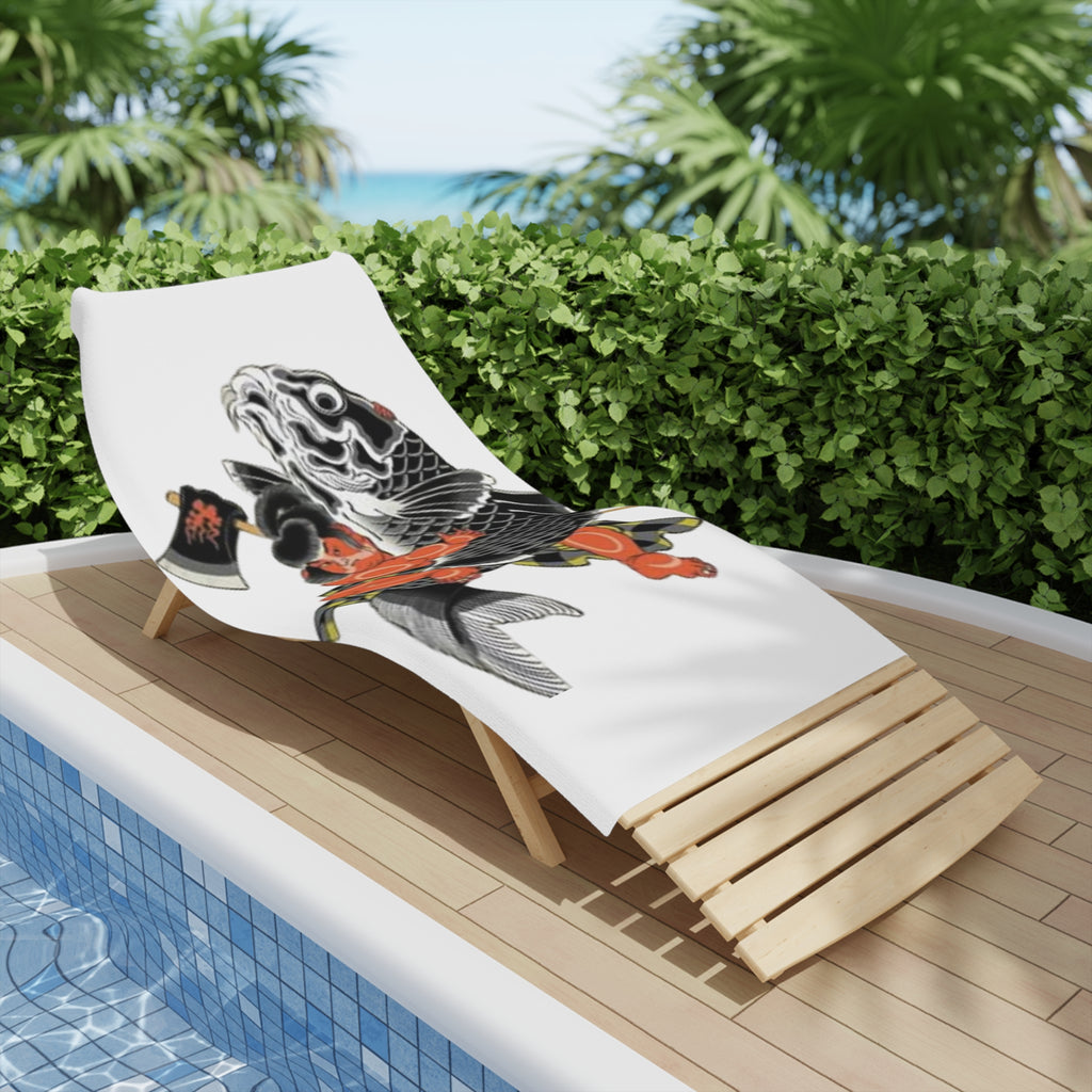 Kintaro and Koi Beach Towels