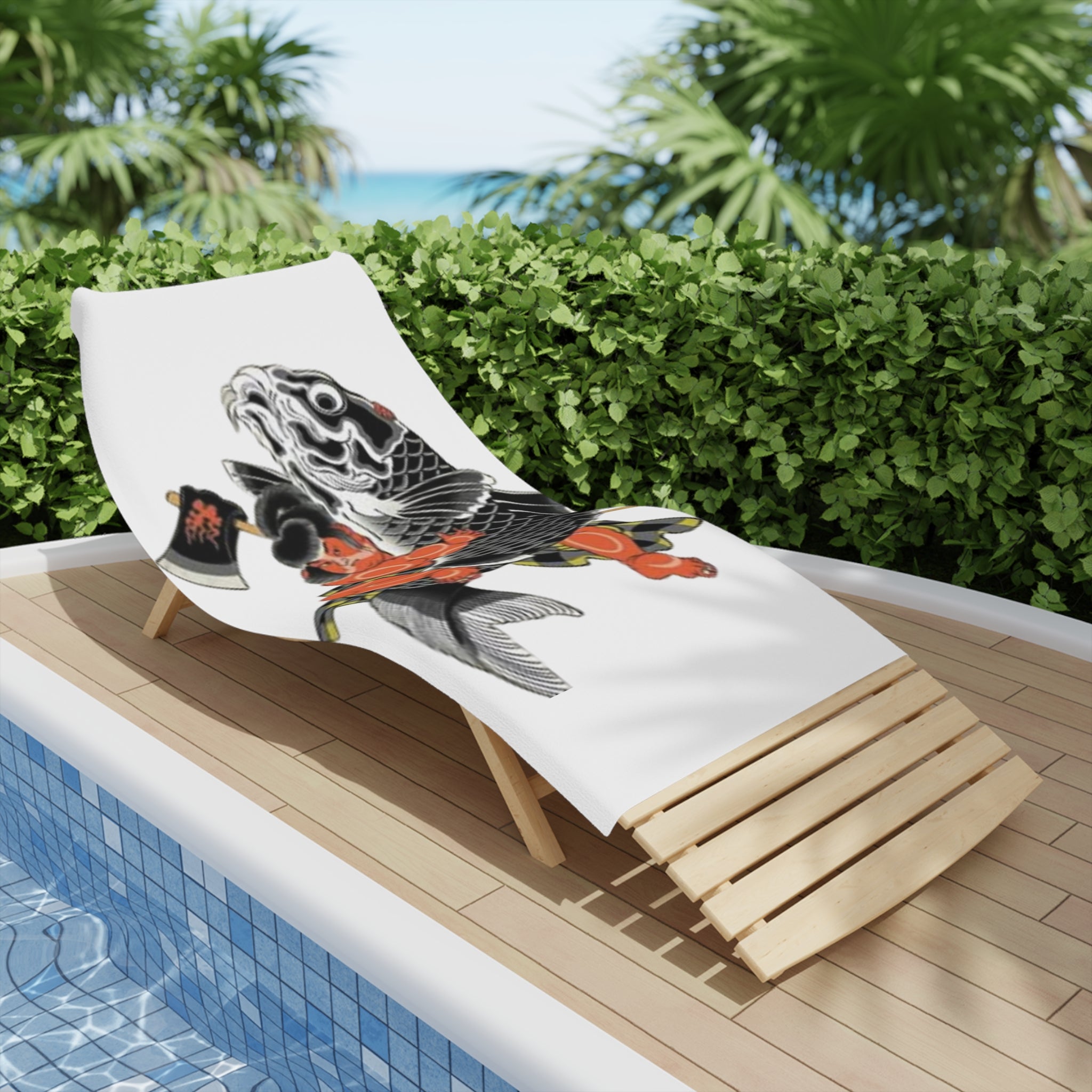 Kintaro and Koi Beach Towels