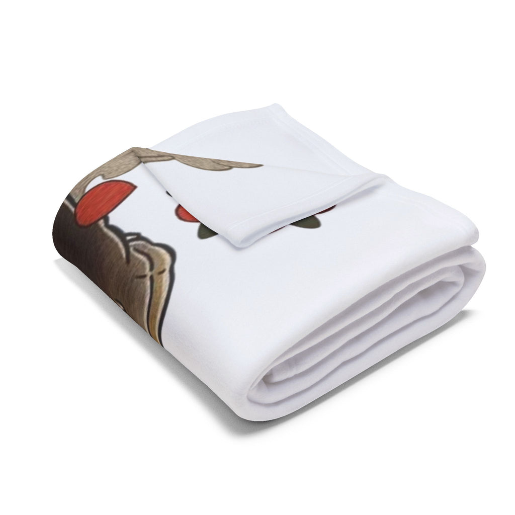 Kintaro The Golden Boy on a Koi with Cherry Blossoms Printed on a  Arctic Fleece Blanket