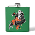 Kintaro with Koi and Axe on a Stainless Steel Flask, 6oz